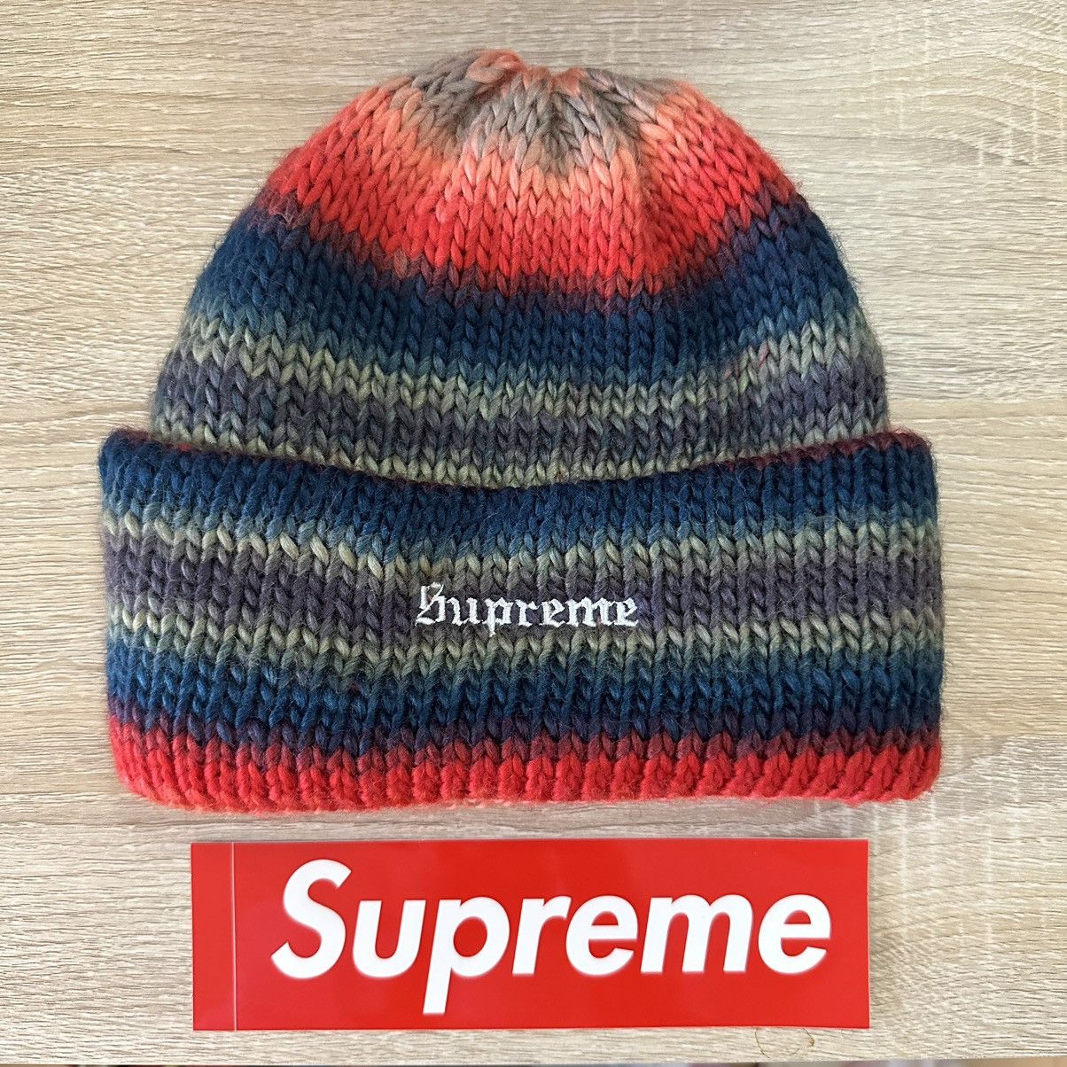 Supreme Supreme Ombre Stripe Beanie Navy FW22 | Grailed