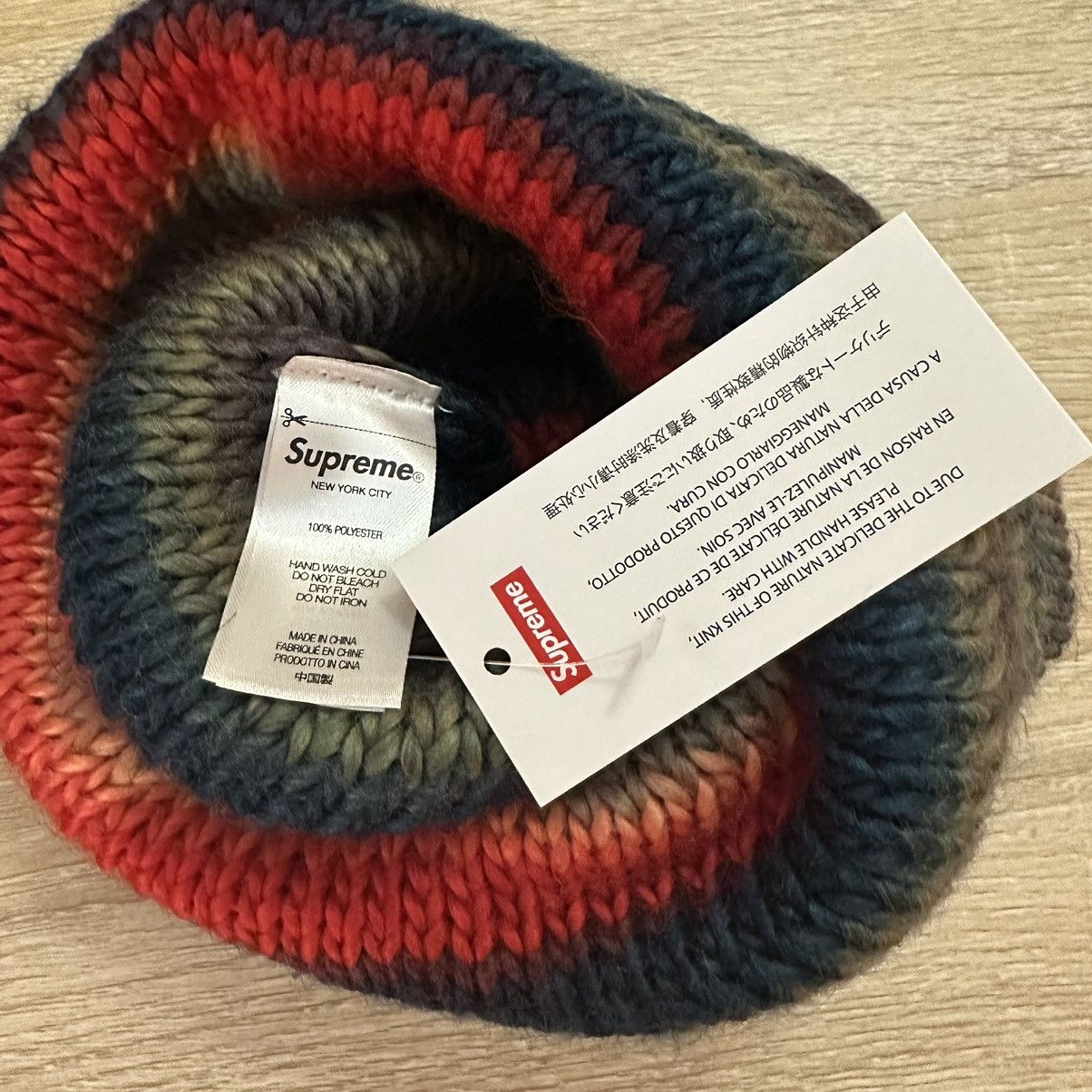 Supreme Supreme Ombre Stripe Beanie Navy FW22 | Grailed