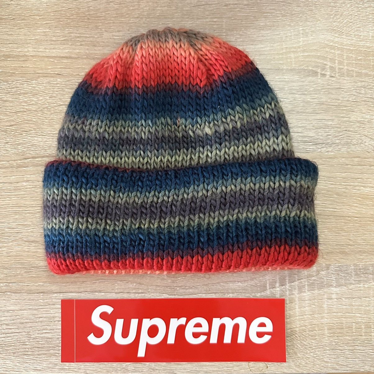Supreme Supreme Ombre Stripe Beanie Navy FW22 | Grailed