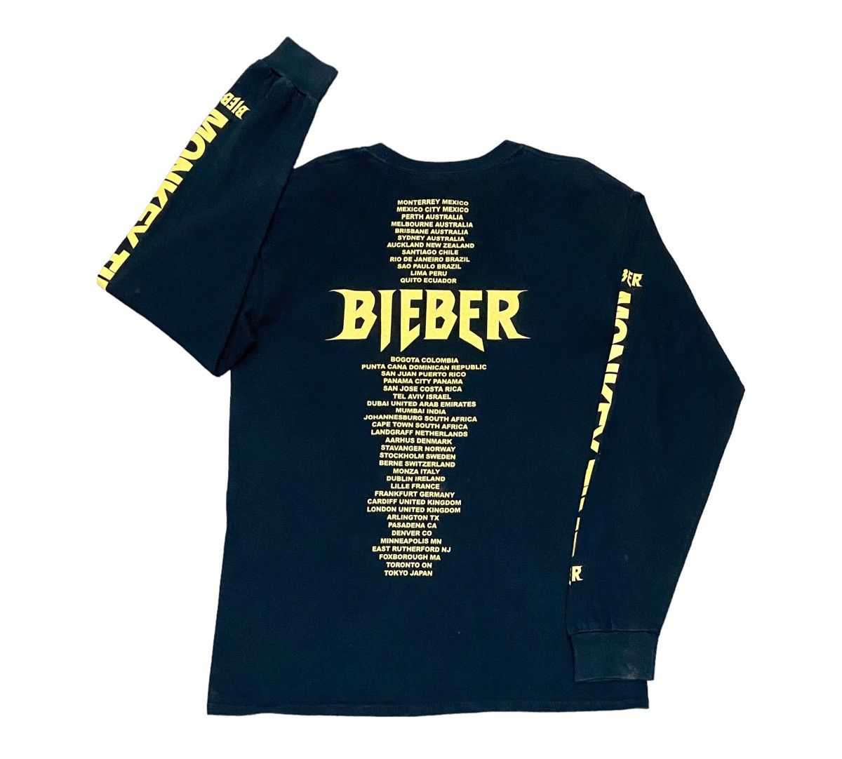 Justin Bieber × Monkey Time × Tour Tee CANCELLED TOUR JAPAN 