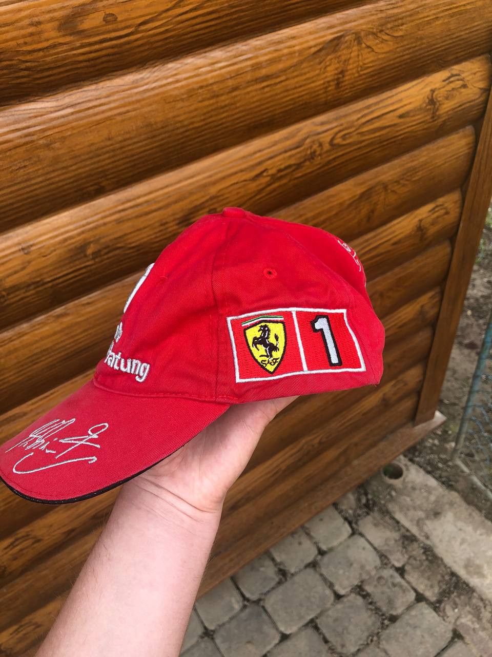 Vintage Vintage Michael Schumacher 2000 World Champion Ferrari Hat Size ONE SIZE - 3 Thumbnail