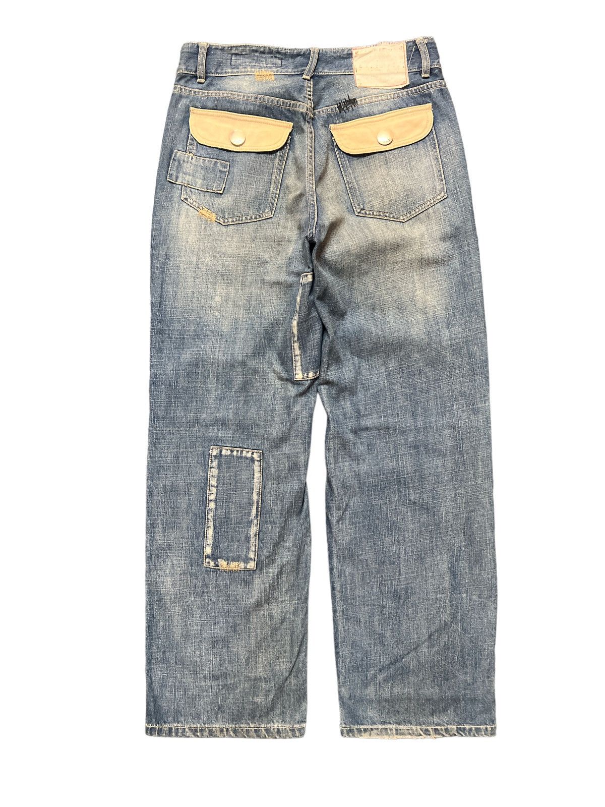 Japanese Brand BAGGY💥ANB BRAND PATCH WORK DENIM PANT Size US 30 / EU 46 - 6 Thumbnail