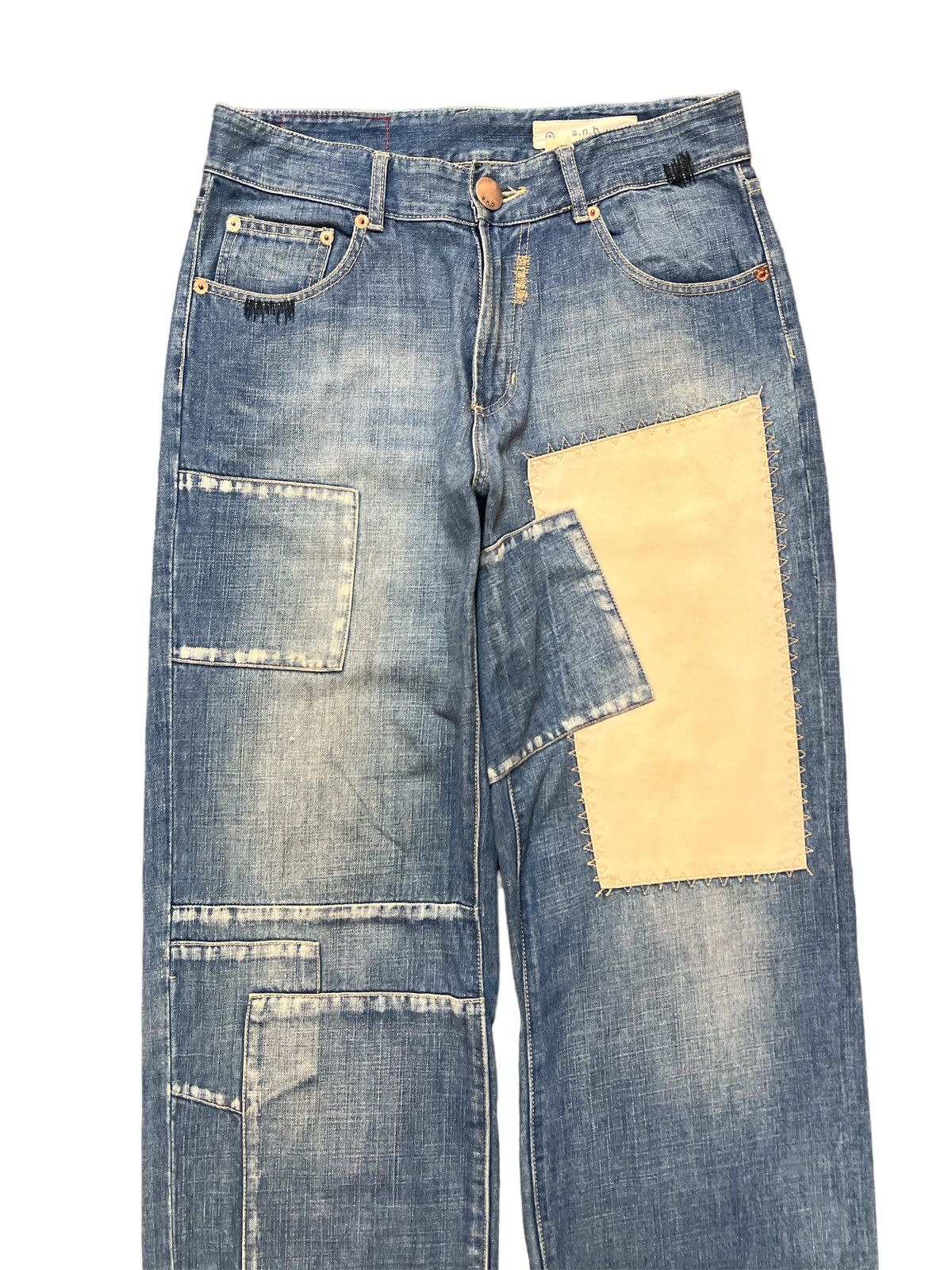 Japanese Brand BAGGY💥ANB BRAND PATCH WORK DENIM PANT Size US 30 / EU 46 - 3 Thumbnail