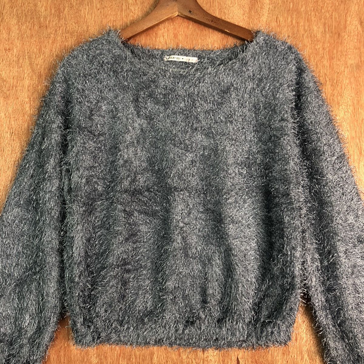 Homespun Knitwear × Japanese Brand Vassa Full Grey Mohair Shag Shaggy Knitwear Size US S / EU 44-46 / 1 - 3 Thumbnail