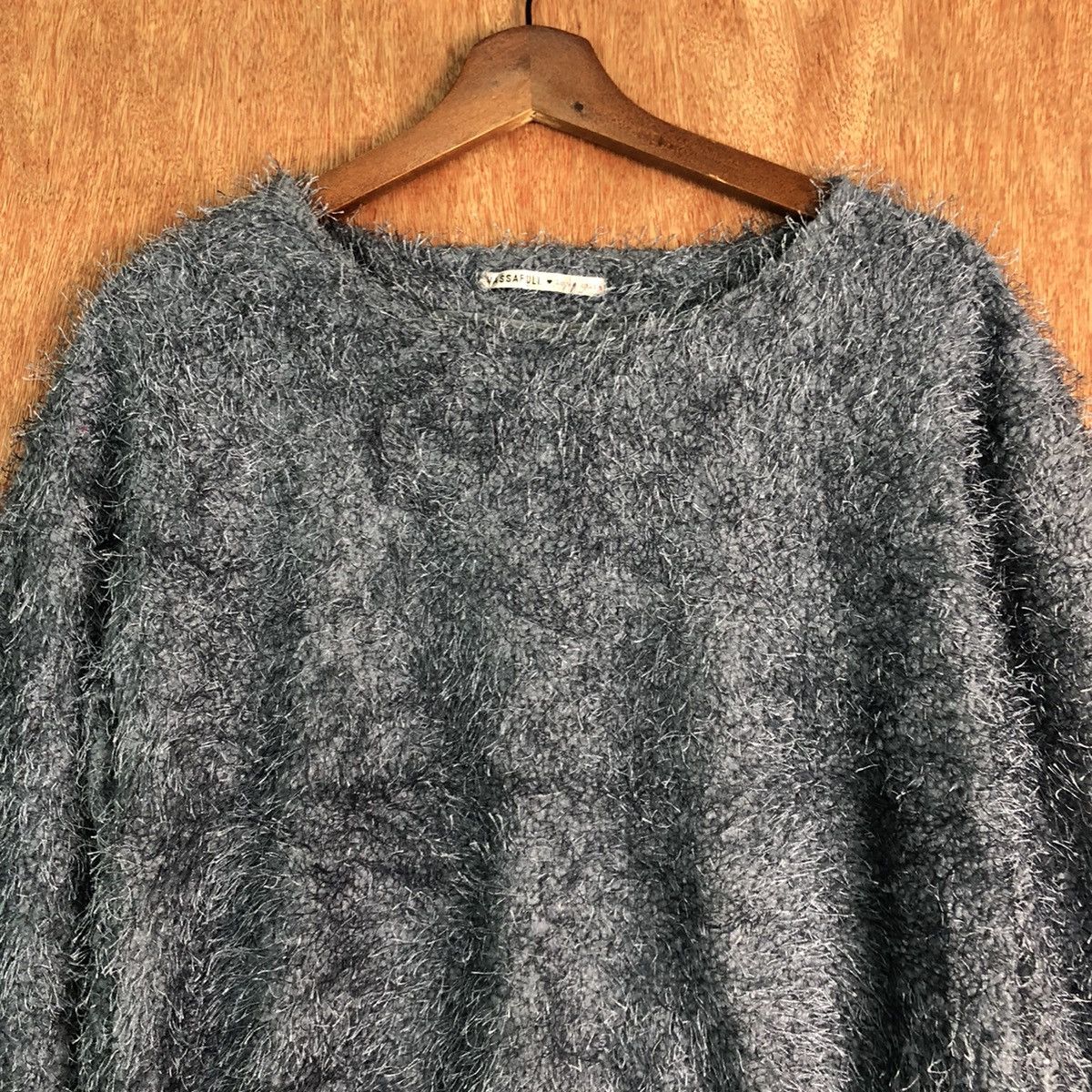 Homespun Knitwear × Japanese Brand Vassa Full Grey Mohair Shag Shaggy Knitwear Size US S / EU 44-46 / 1 - 2 Thumbnail