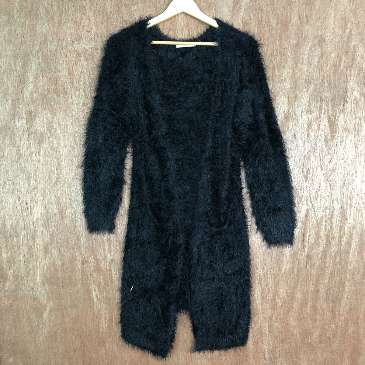 image of Japan Black Mohair Cardigan Knitwear, Men's (Size Medium)