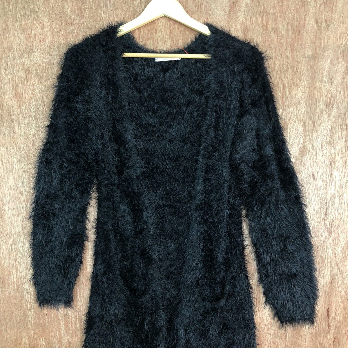 Homespun Knitwear × Japanese Brand Japan Black Mohair Cardigan Knitwear Size US M / EU 48-50 / 2 - 4 Thumbnail