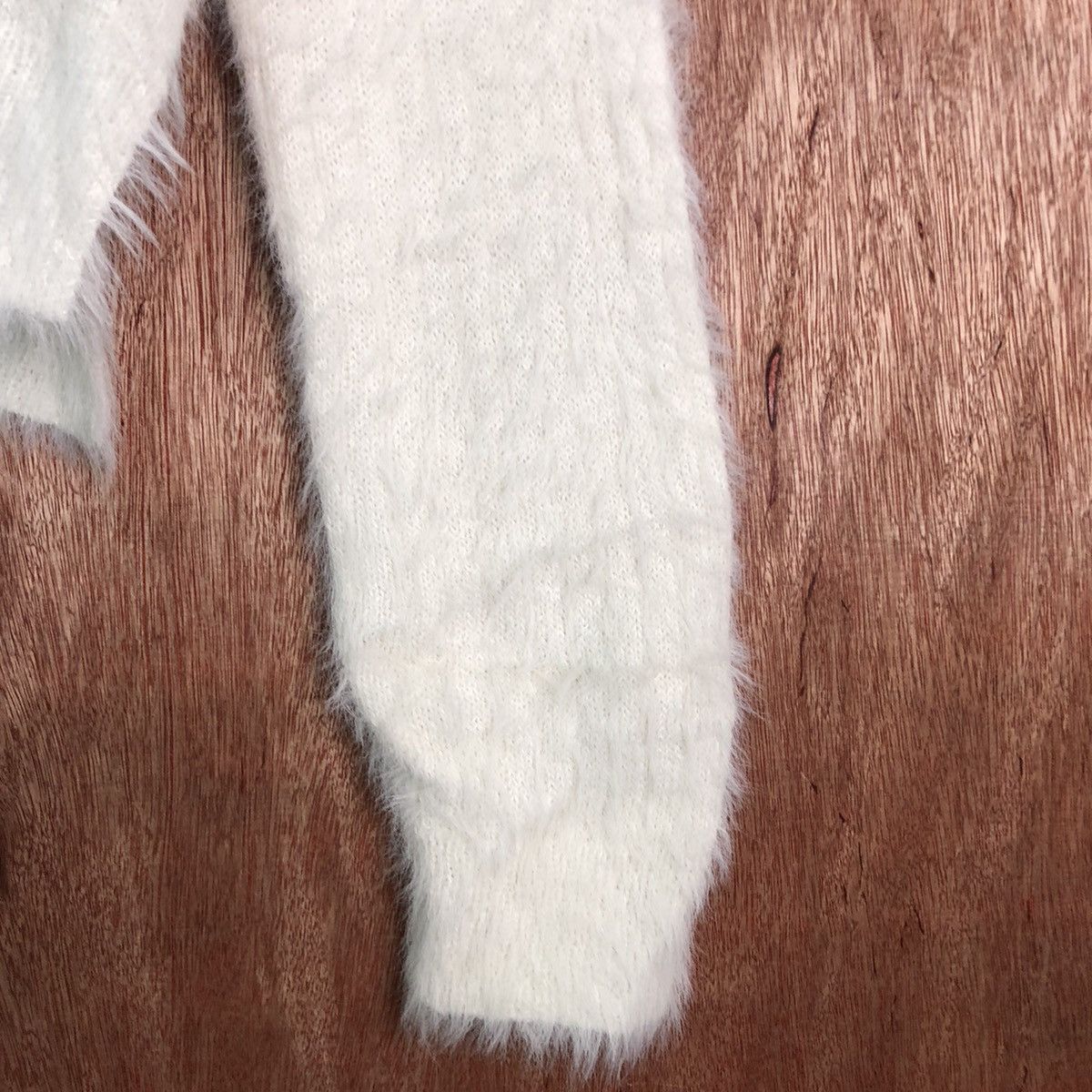 Homespun Knitwear Ozoc White Mohair Shag Shaggy Knitwear Size US M / EU 48-50 / 2 - 4 Thumbnail
