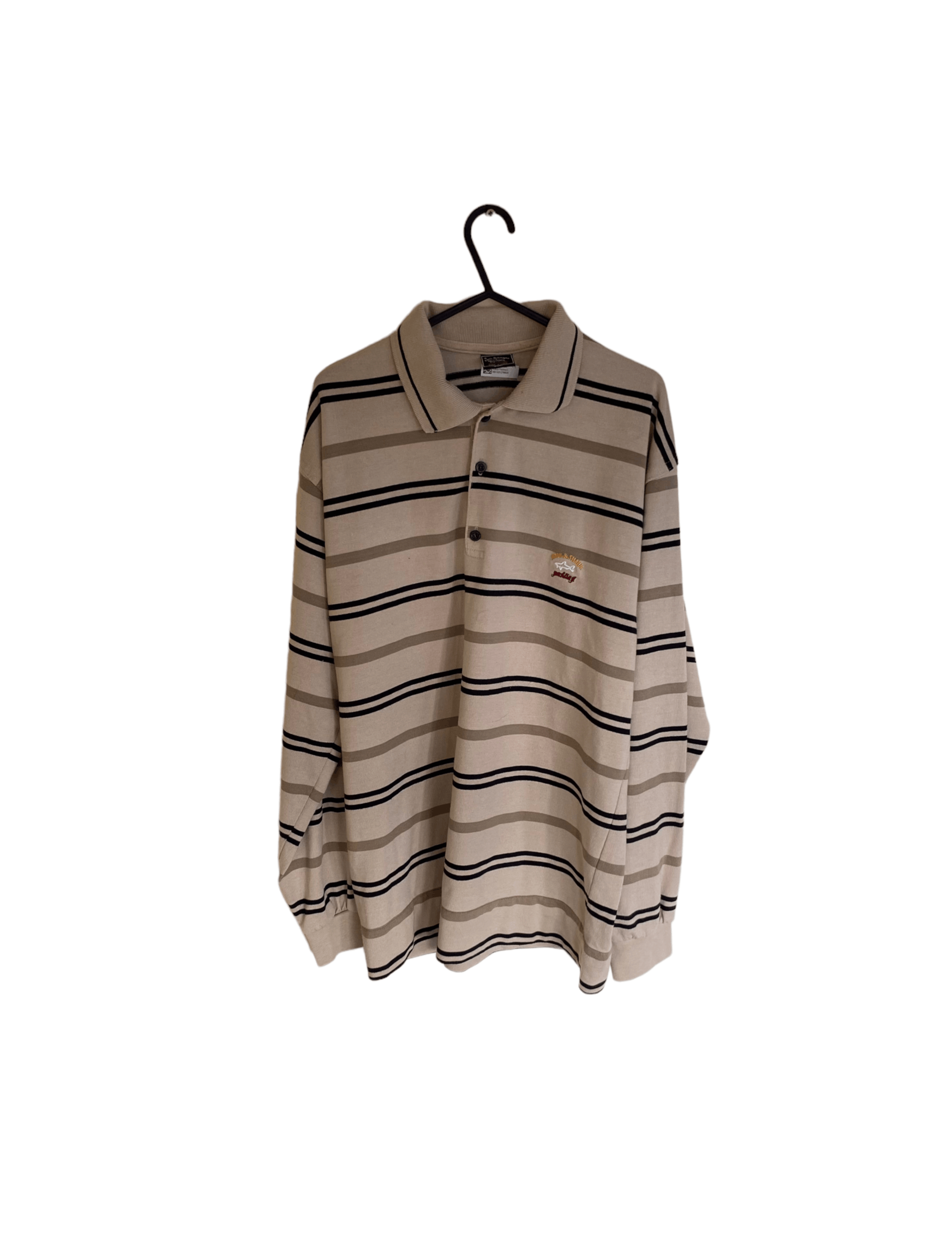 Paul & Shark × Vintage Striped longsleeve vintage polo shirt, size XXL Size US XXL / EU 58 / 5 - 1 Thumbnail