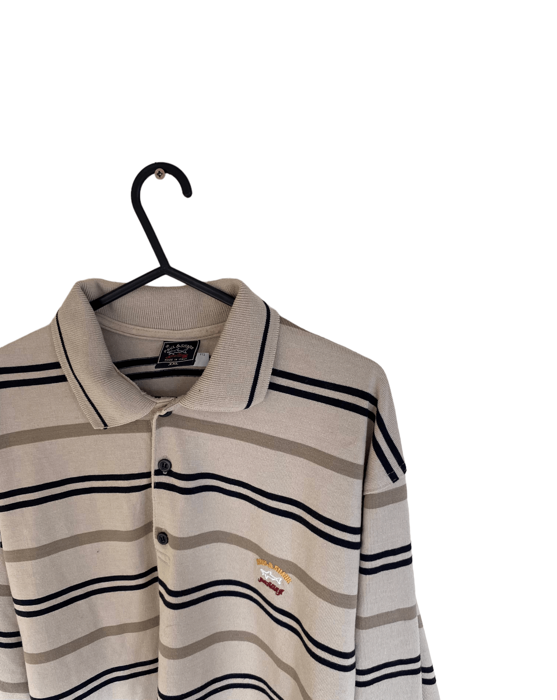 Paul & Shark × Vintage Striped longsleeve vintage polo shirt, size XXL Size US XXL / EU 58 / 5 - 2 Thumbnail