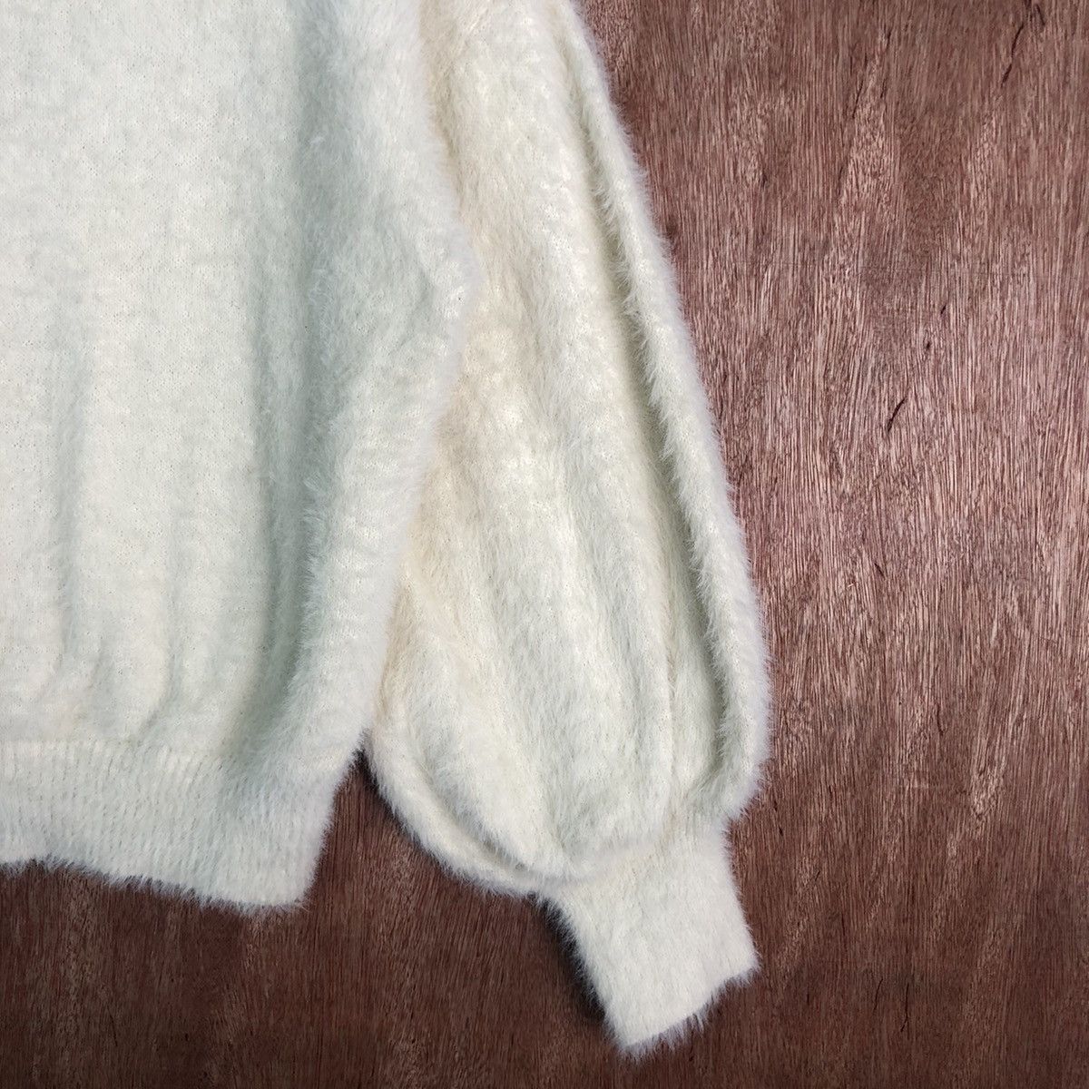 Homespun Knitwear Earth Music & ecology White Mohair Fur Shaggy Knitwear Size US L / EU 52-54 / 3 - 5 Thumbnail