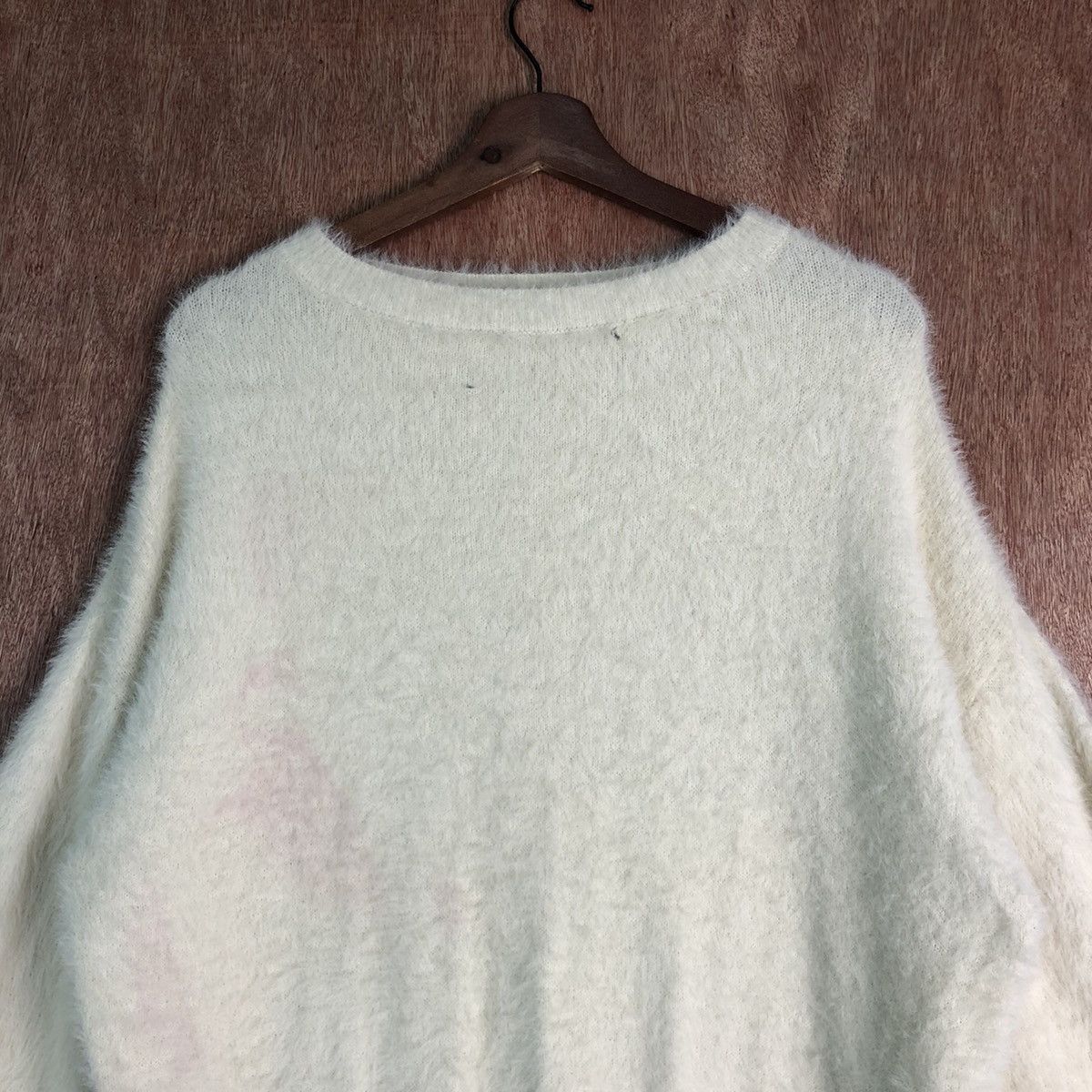 Homespun Knitwear Earth Music & ecology White Mohair Fur Shaggy Knitwear Size US L / EU 52-54 / 3 - 2 Thumbnail