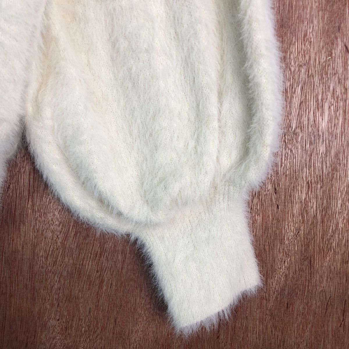 Homespun Knitwear Earth Music & ecology White Mohair Fur Shaggy Knitwear Size US L / EU 52-54 / 3 - 4 Thumbnail