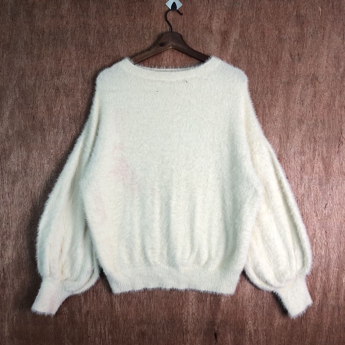 Homespun Knitwear Earth Music & ecology White Mohair Fur Shaggy Knitwear Size US L / EU 52-54 / 3 - 1 Thumbnail