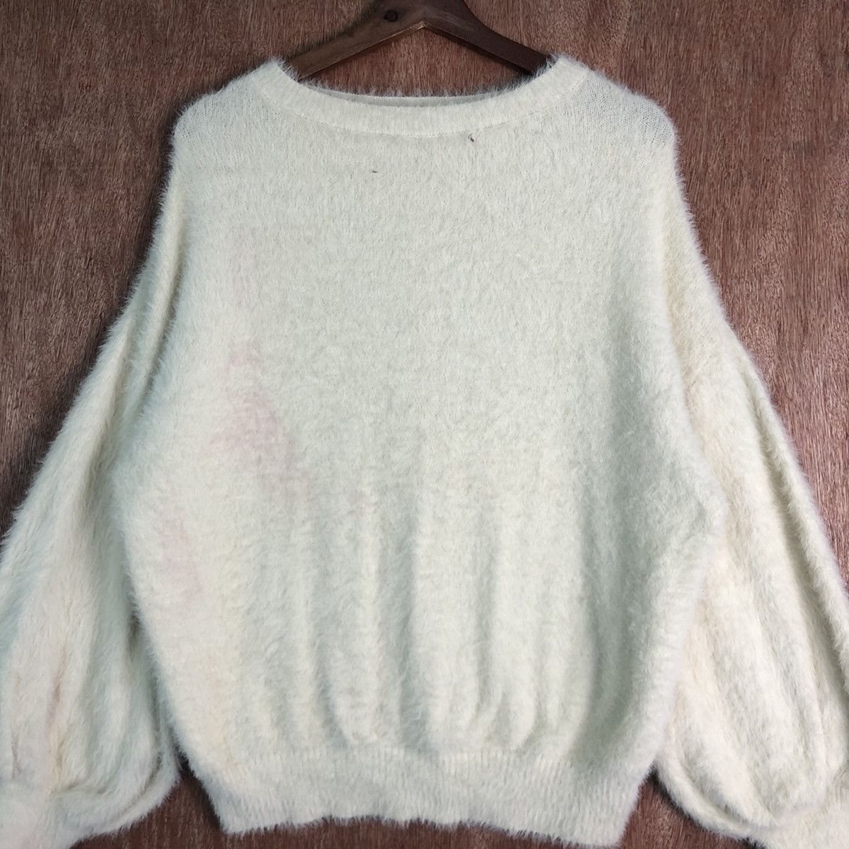 Homespun Knitwear Earth Music & ecology White Mohair Fur Shaggy Knitwear Size US L / EU 52-54 / 3 - 3 Thumbnail