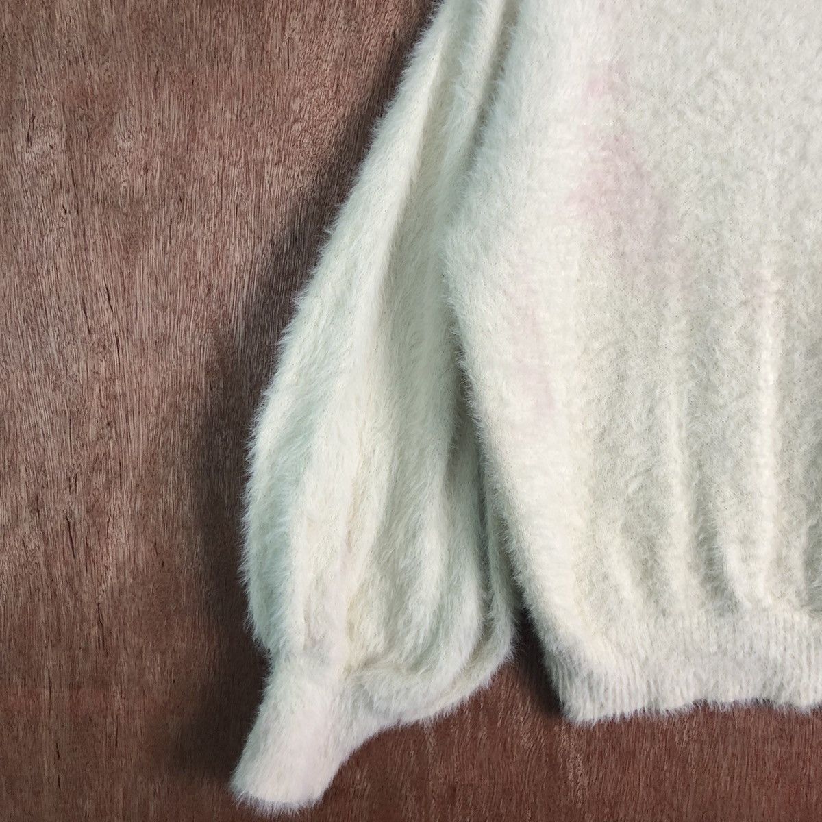 Homespun Knitwear Earth Music & ecology White Mohair Fur Shaggy Knitwear Size US L / EU 52-54 / 3 - 7 Thumbnail