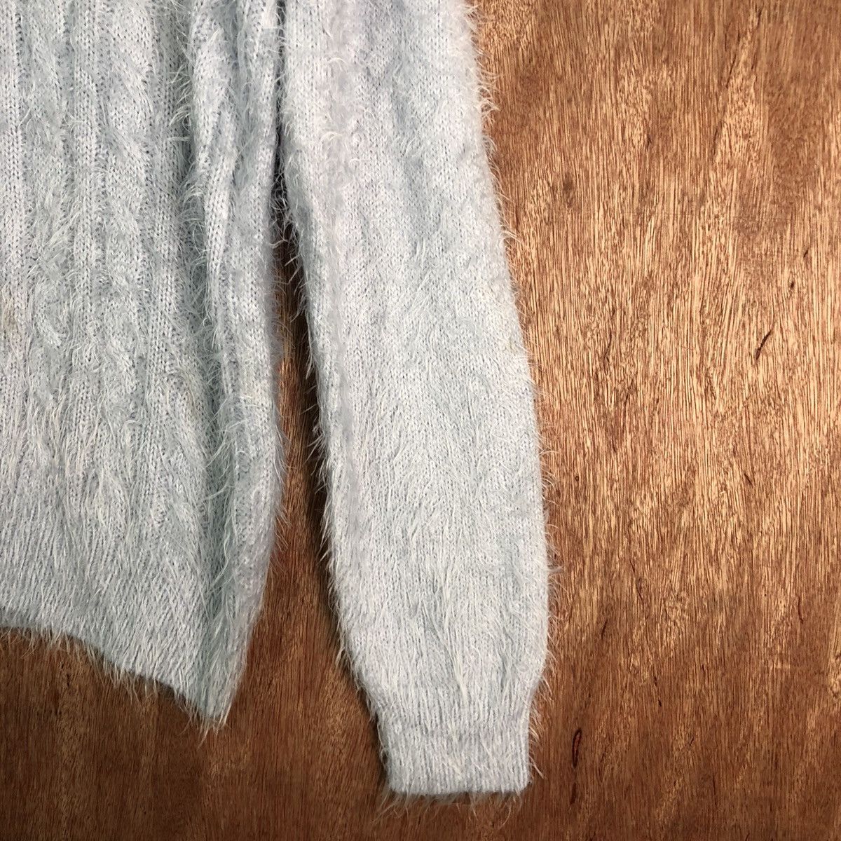 Homespun Knitwear HK Work London Soft Blue MOhair Knitwear Size US L / EU 52-54 / 3 - 5 Thumbnail