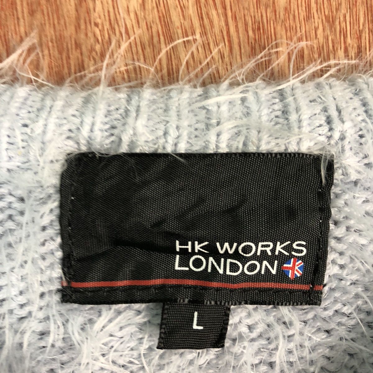 Homespun Knitwear HK Work London Soft Blue MOhair Knitwear Size US L / EU 52-54 / 3 - 10 Thumbnail