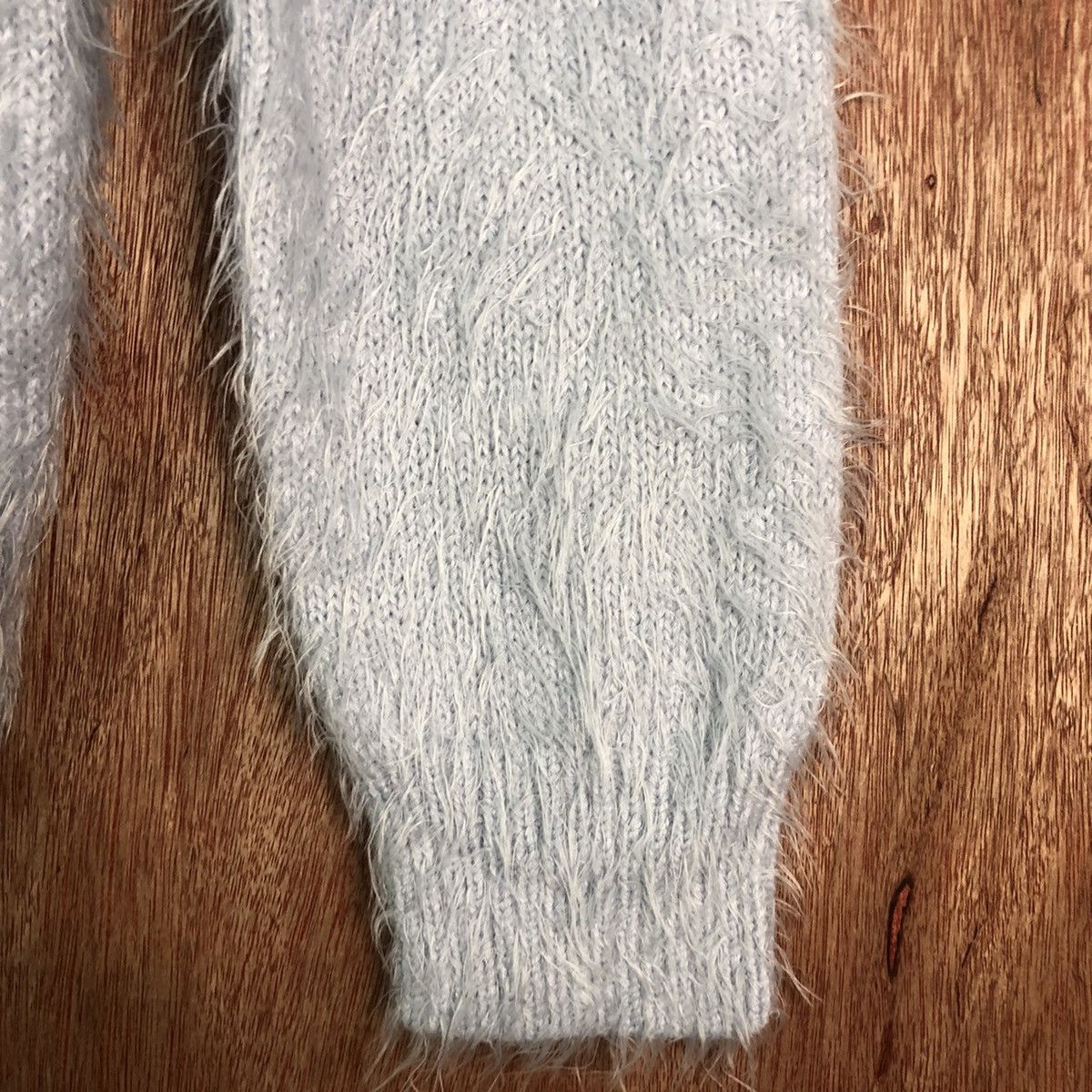 Homespun Knitwear HK Work London Soft Blue MOhair Knitwear Size US L / EU 52-54 / 3 - 4 Thumbnail