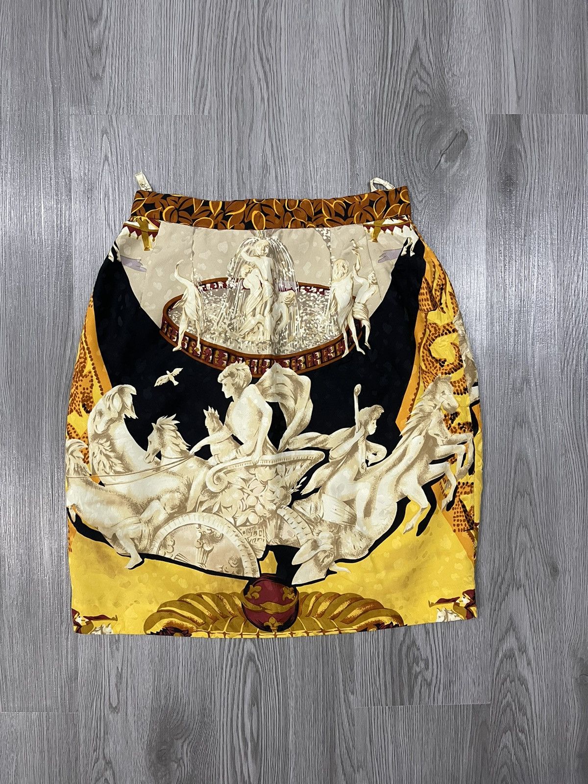 Rora-Rora baroque silk mini skirt