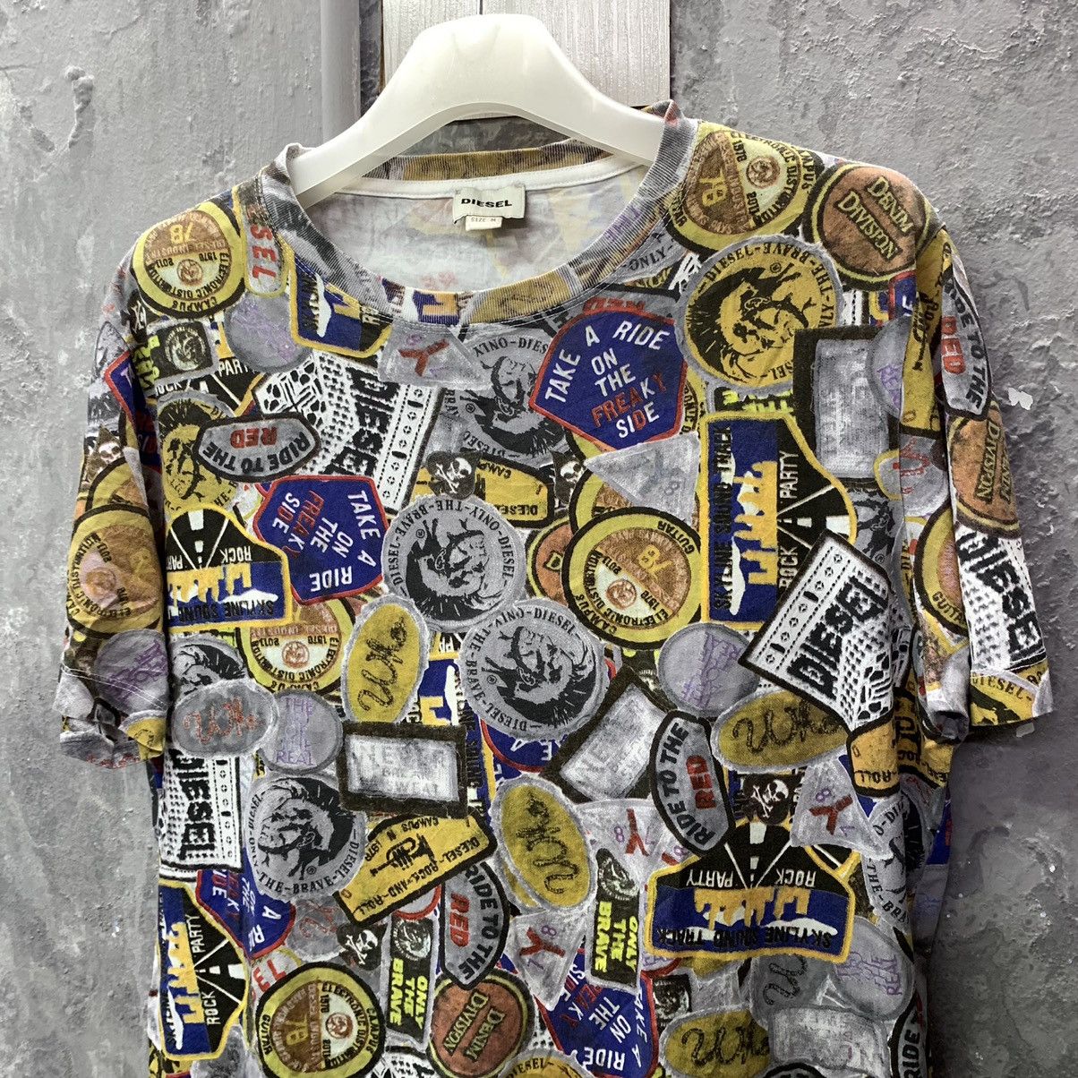 Diesel × Japanese Brand Fullprint Anarchy Diesel Crewneck Tee Size US M / EU 48-50 / 2 - 3 Thumbnail