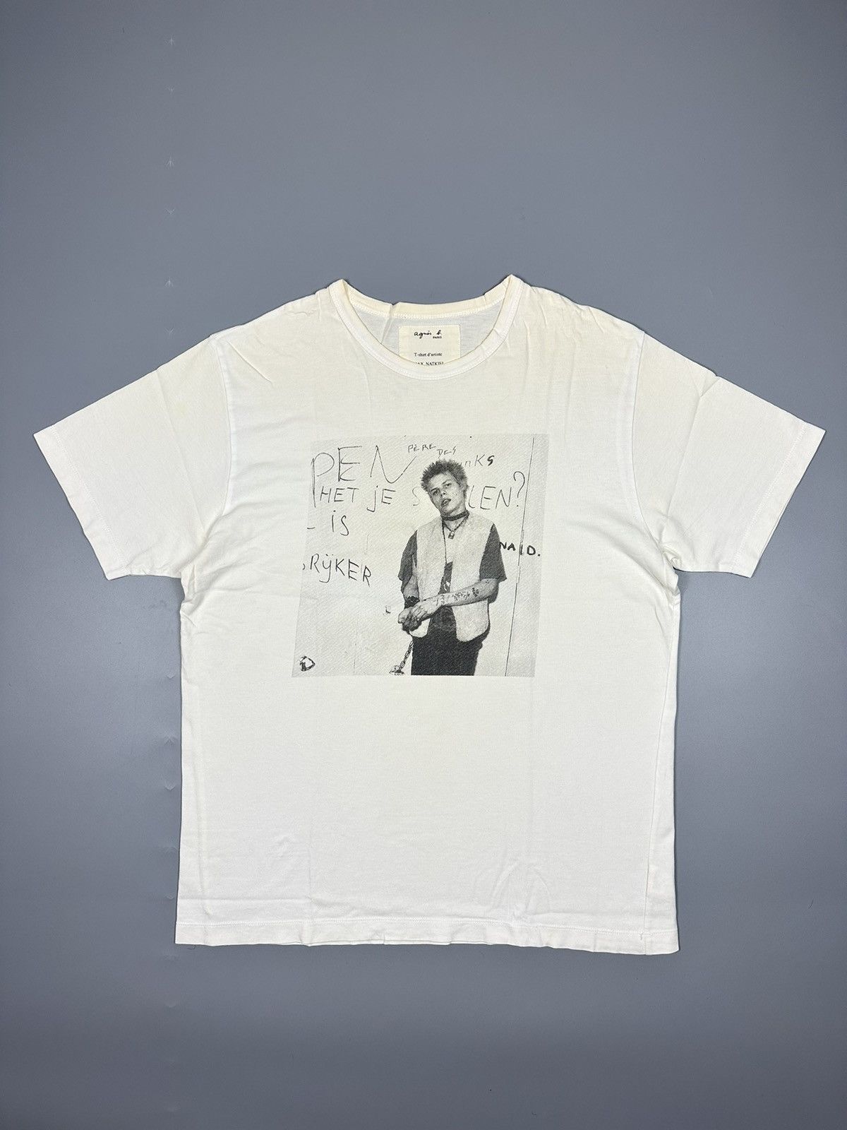 agnes b. Vintage Agnes’b X Max Natkiel Crewneck Tee Size US M / EU 48-50 / 2 - 1 Thumbnail
