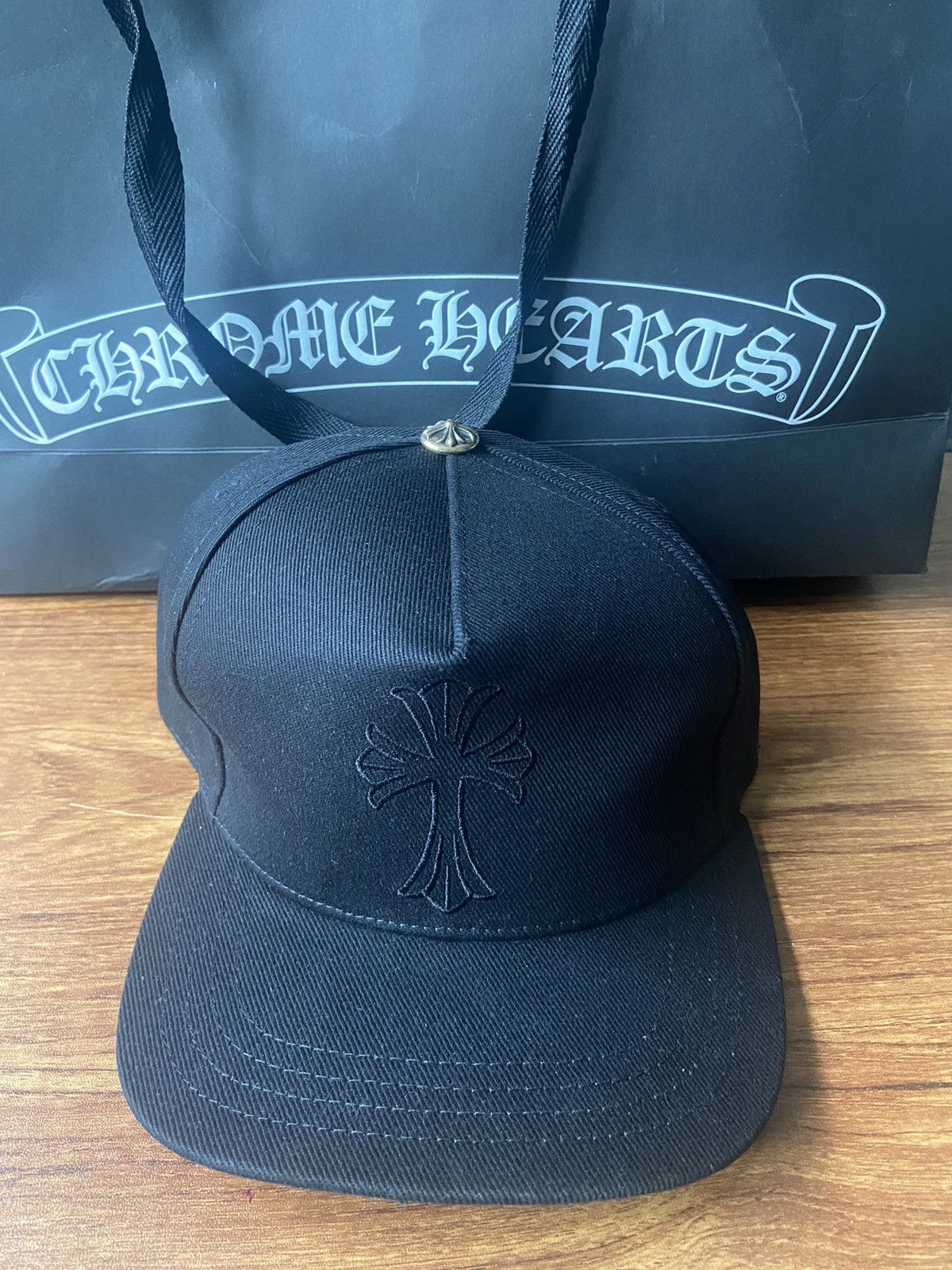 Casquette Trucker Chrome Hearts En Denim Noir - Taille Unique - Fabriquée Au Japon