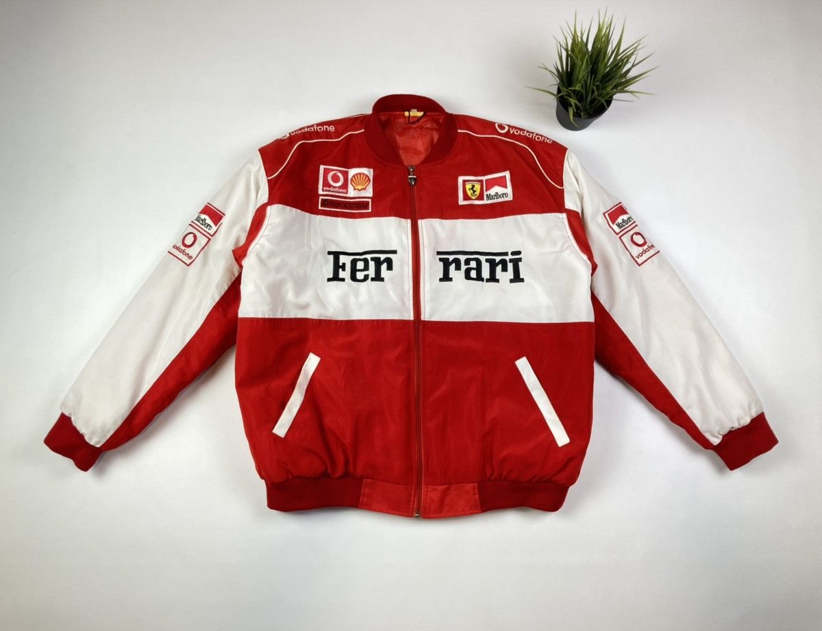 Vintage Ferrari Marlboro vintage jacket NASCAR racing moto bomber | Grailed