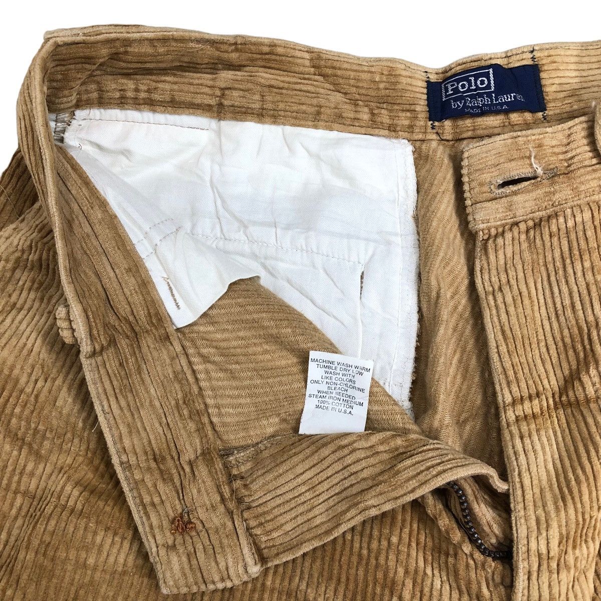Polo Ralph Lauren Vintage 90s Polo by Ralph Lauren Pleated Baggy Corduroy Pant Size US 29 - 6 Thumbnail