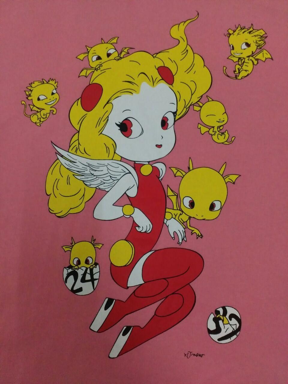 Designer × Japanese Brand × Vintage VTG 24 HOUR TELEVISION YOSHITAKA AMANO ANGEL t Size US M / EU 48-50 / 2 - 2 Thumbnail
