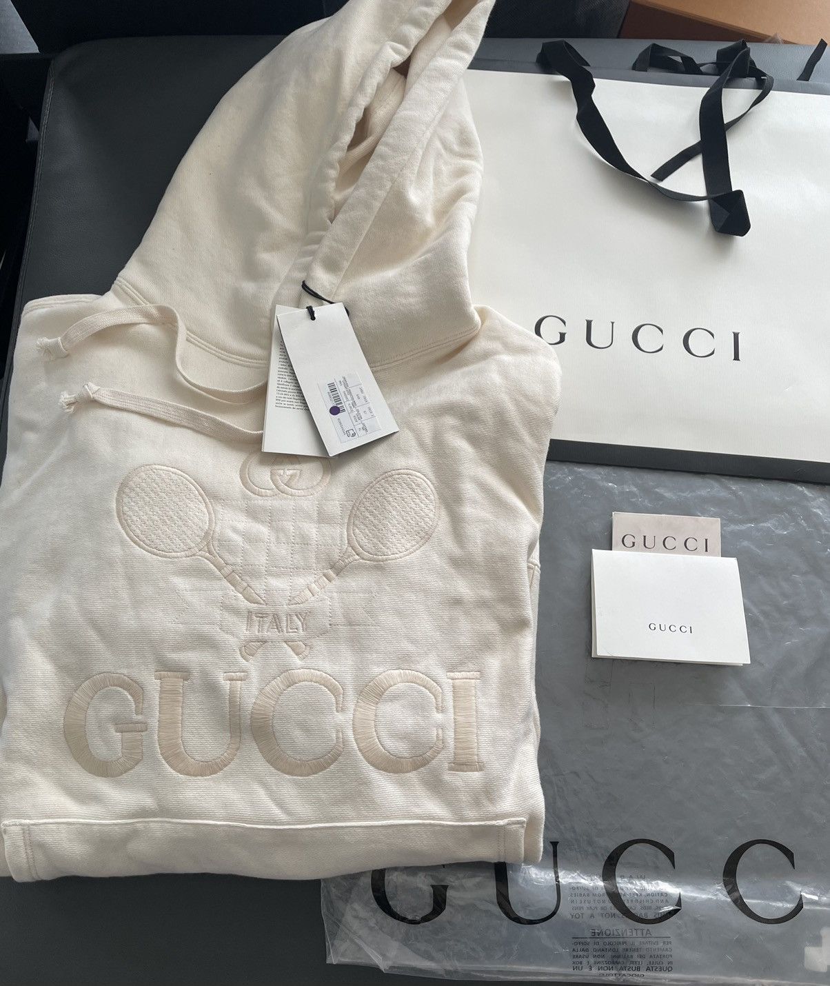 Gucci Limited Edition Super Runway Embroidery Gucci Tennis Hoodie Size US XL / EU 56 / 4 - 22 Thumbnail