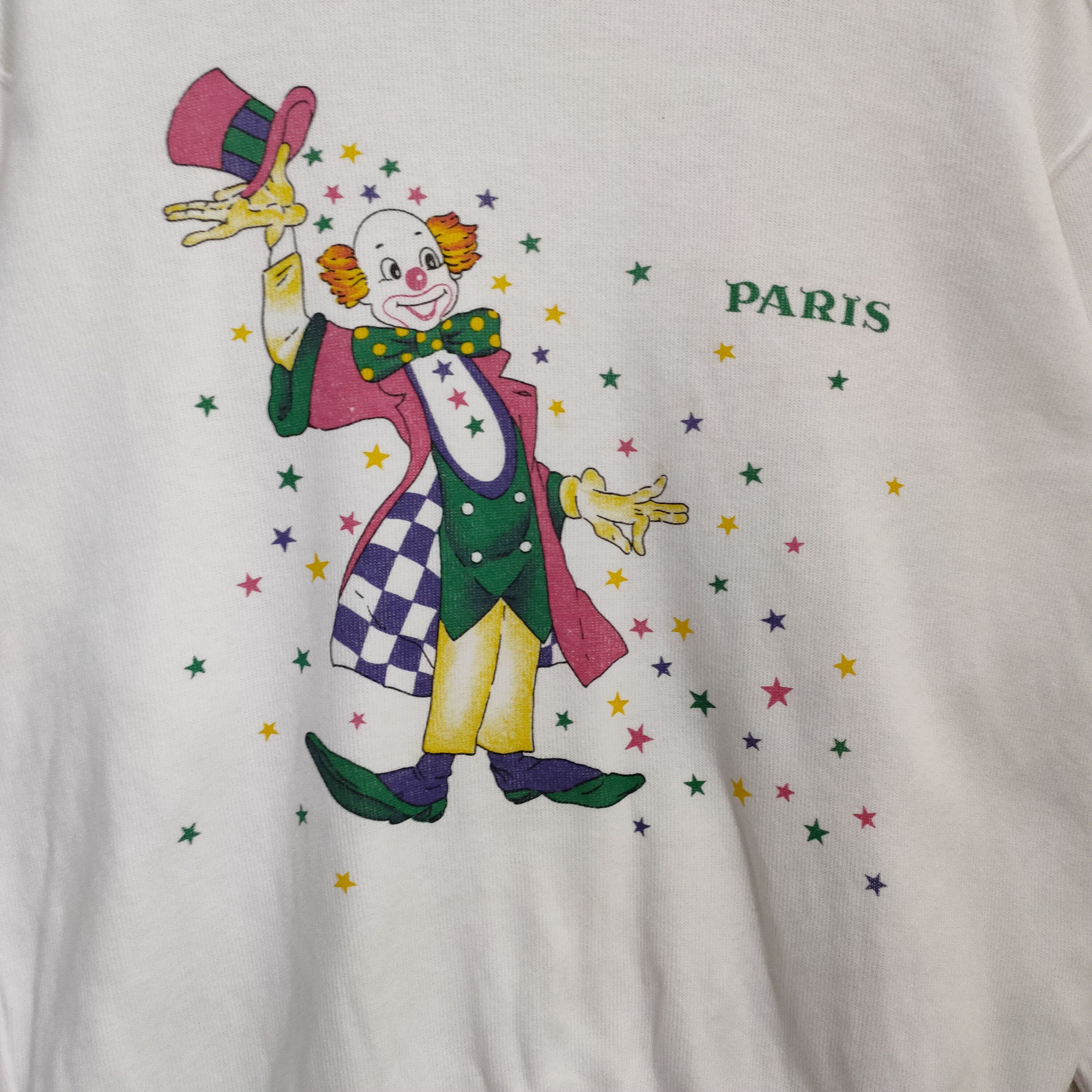 Designer × Vintage Vtg Martine Rose Clown, Vintage Paris Sweater Size US L / EU 52-54 / 3 - 6 Thumbnail