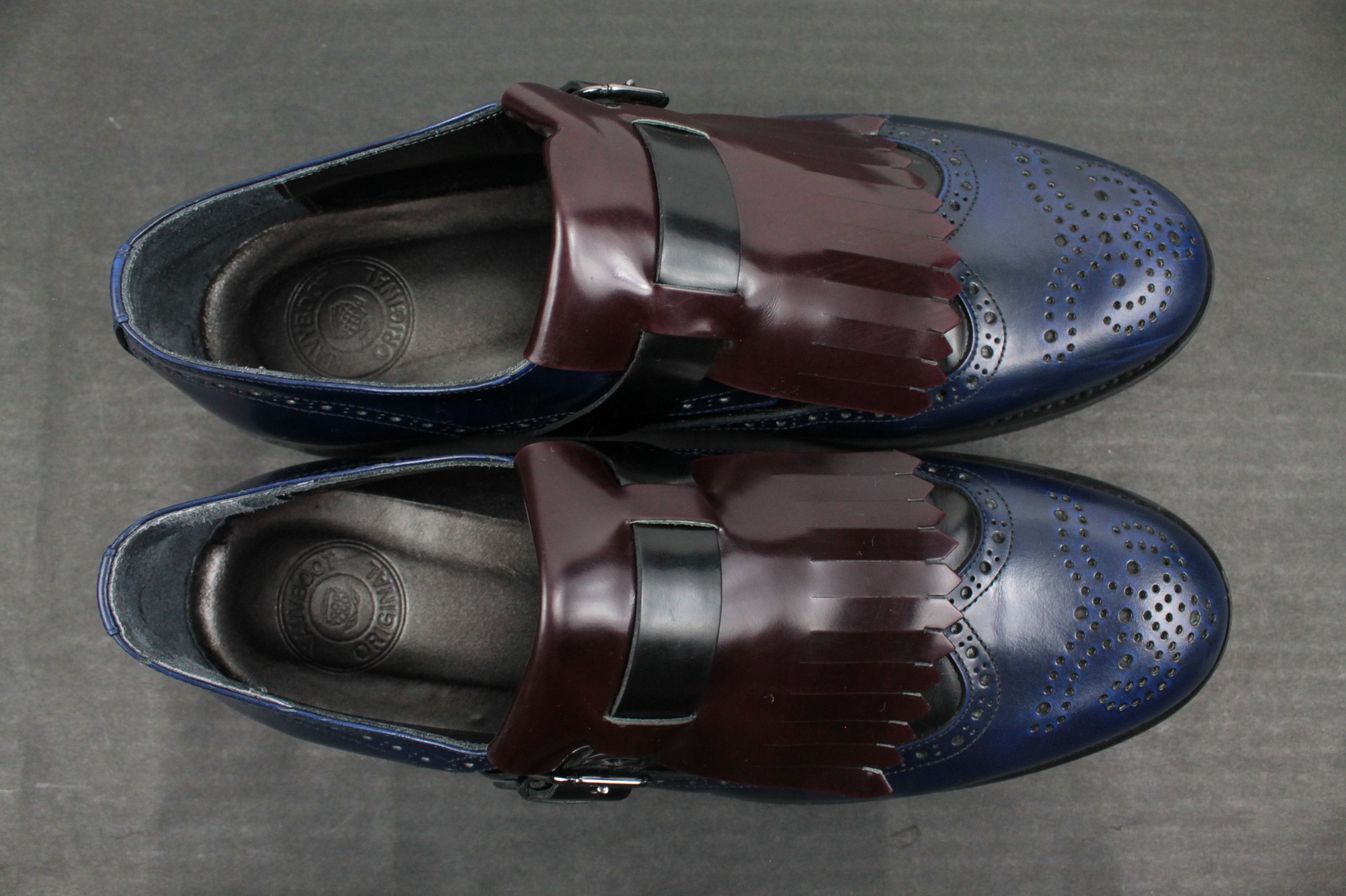Designer × Leather × NAVYBOOT Navyboot Extralight Leather Tassel Brogue Shoes With Strap Size US 8 / EU 41 - 6 Thumbnail