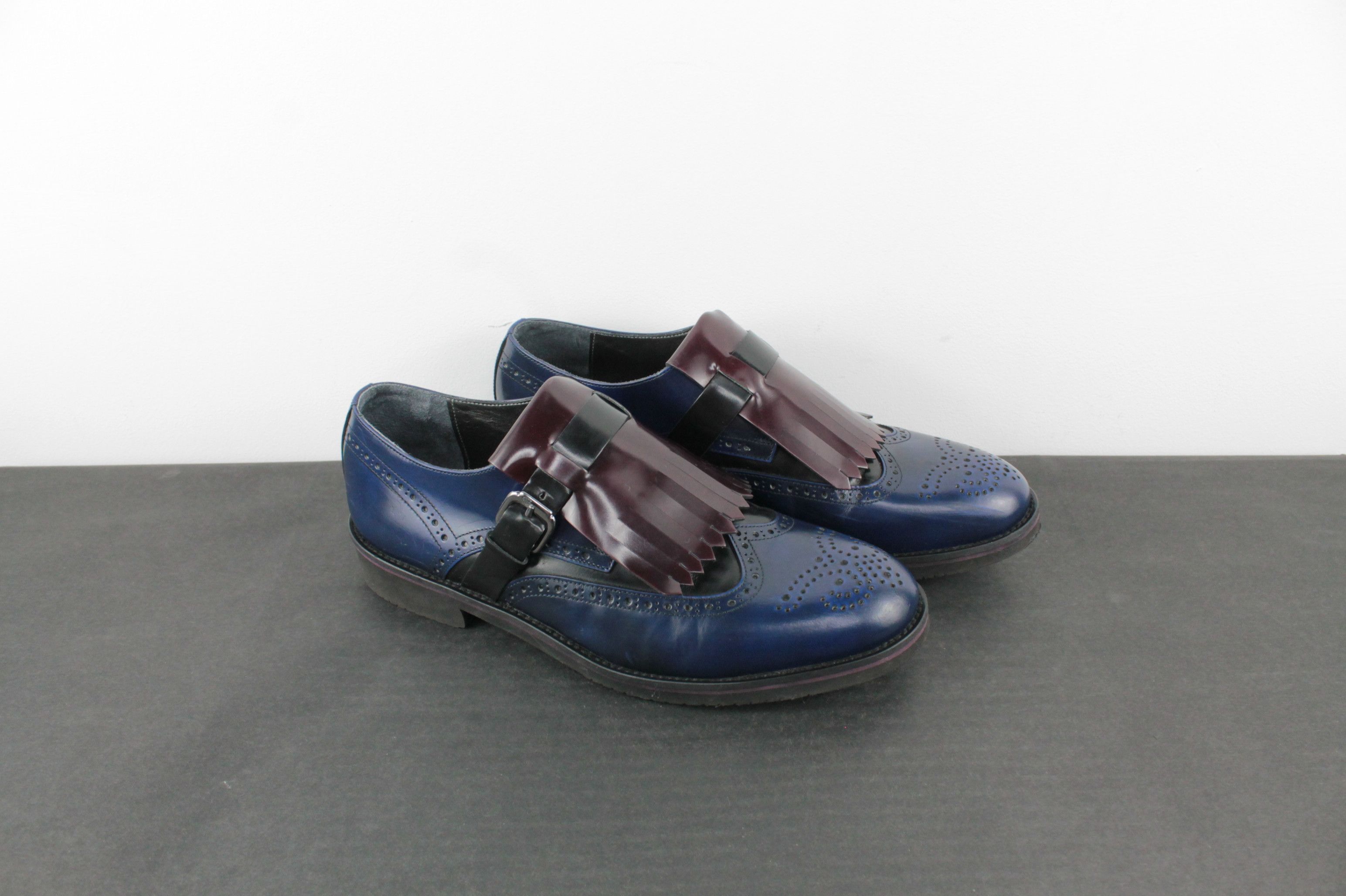 Designer × Leather × NAVYBOOT Navyboot Extralight Leather Tassel Brogue Shoes With Strap Size US 8 / EU 41 - 1 Thumbnail