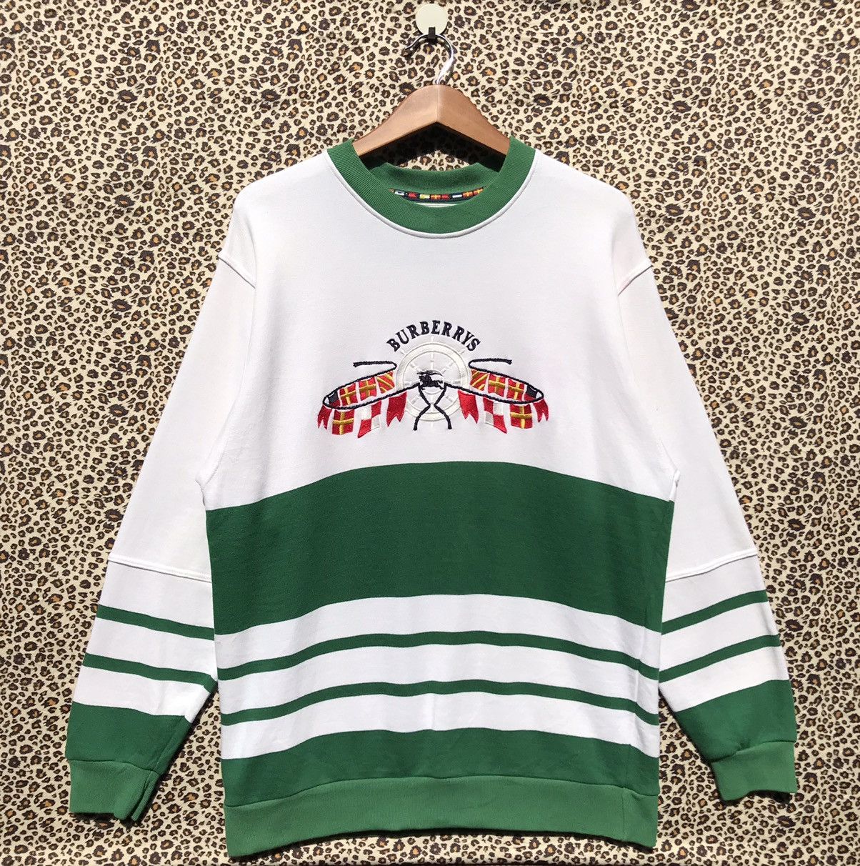 【Burberrys】1990s Logo Embroidery Sweat Vintage Burberrys Embroidered Sweatshirt Big Logo Luxury