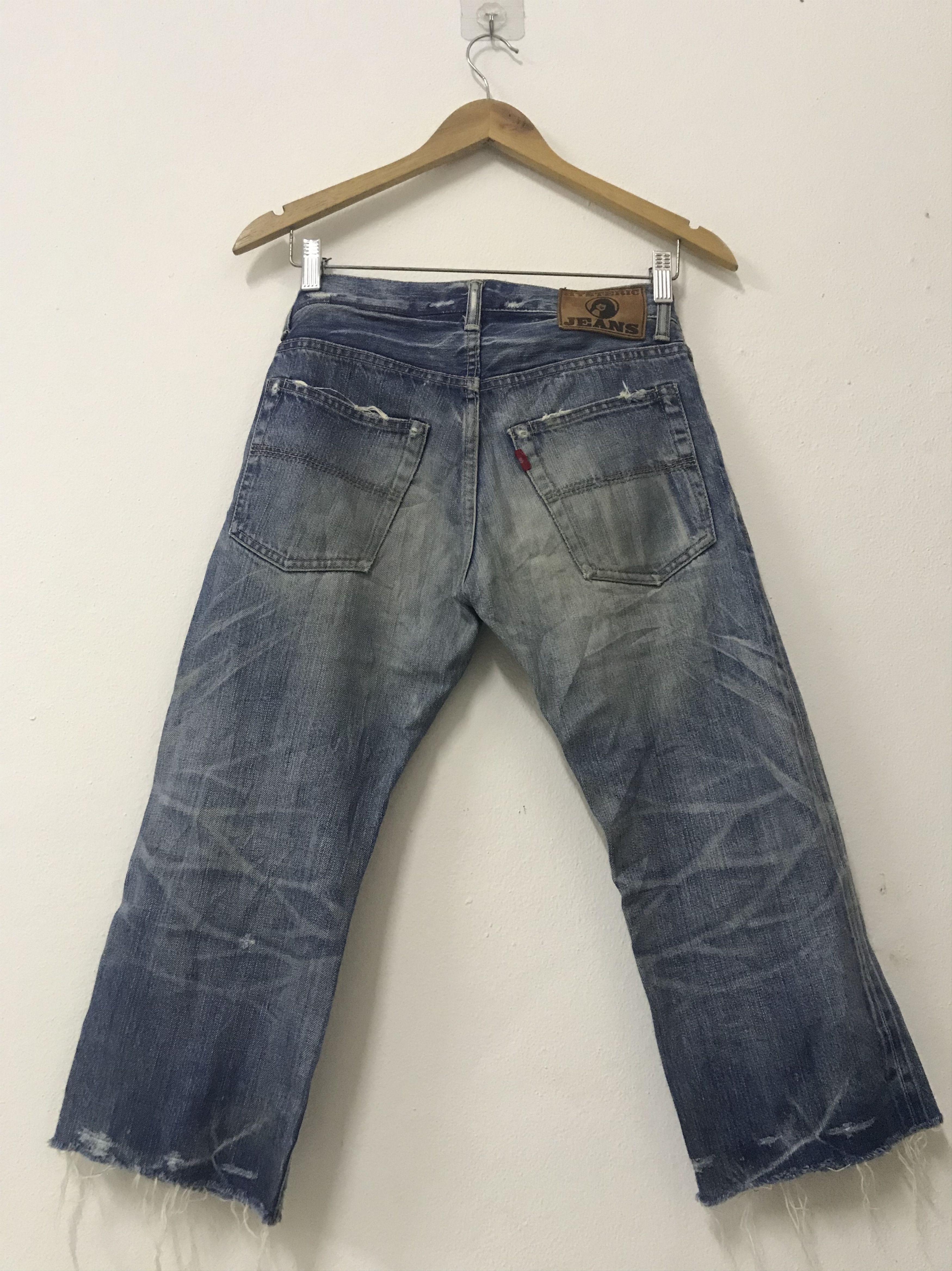 Hysteric Glamour Vintage distressed hysteric glamour crop short selvedge jean Size 30" / US 8 / IT 44 - 13 Thumbnail