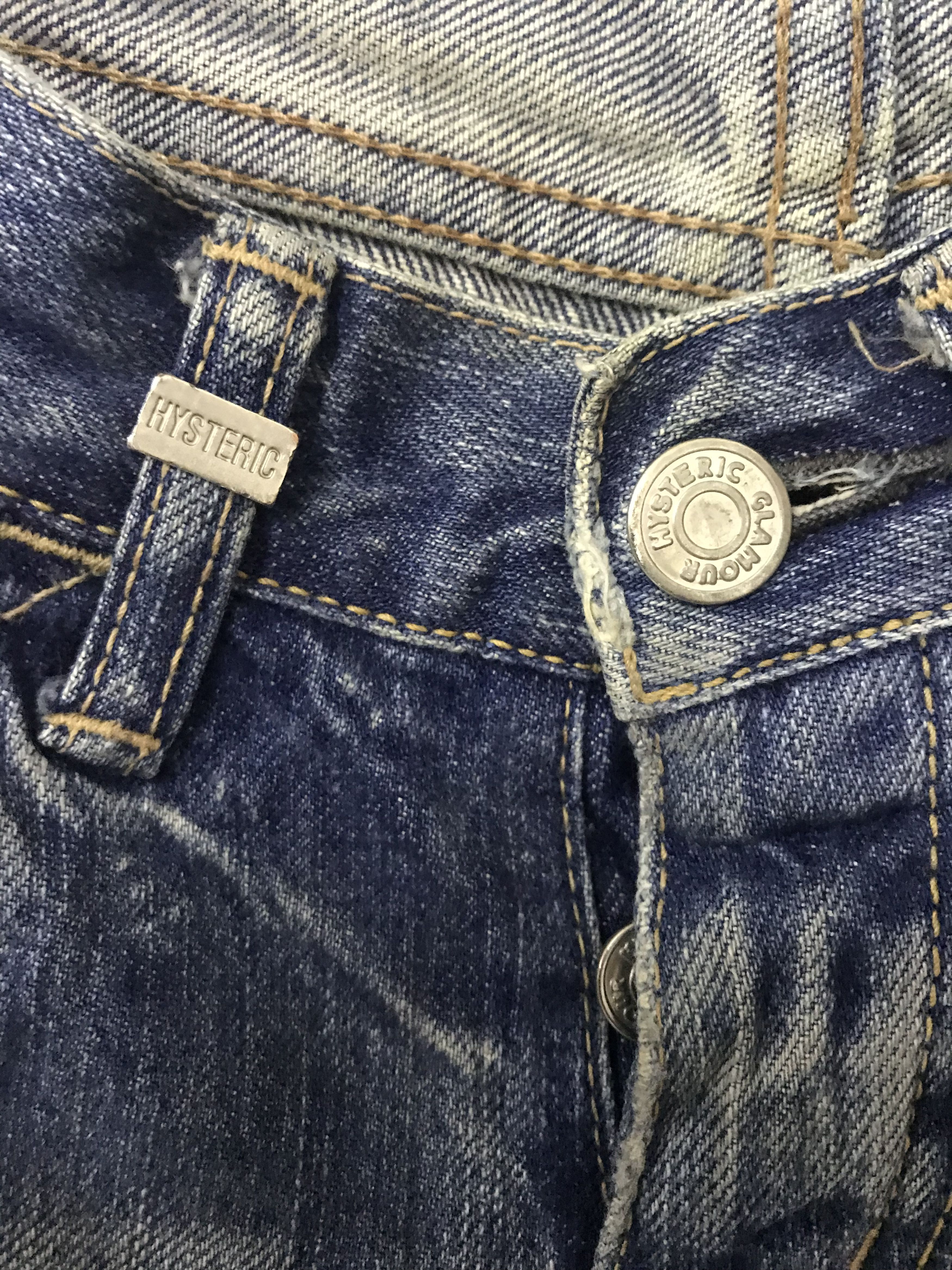 Hysteric Glamour Vintage distressed hysteric glamour crop short selvedge jean Size 30" / US 8 / IT 44 - 12 Thumbnail