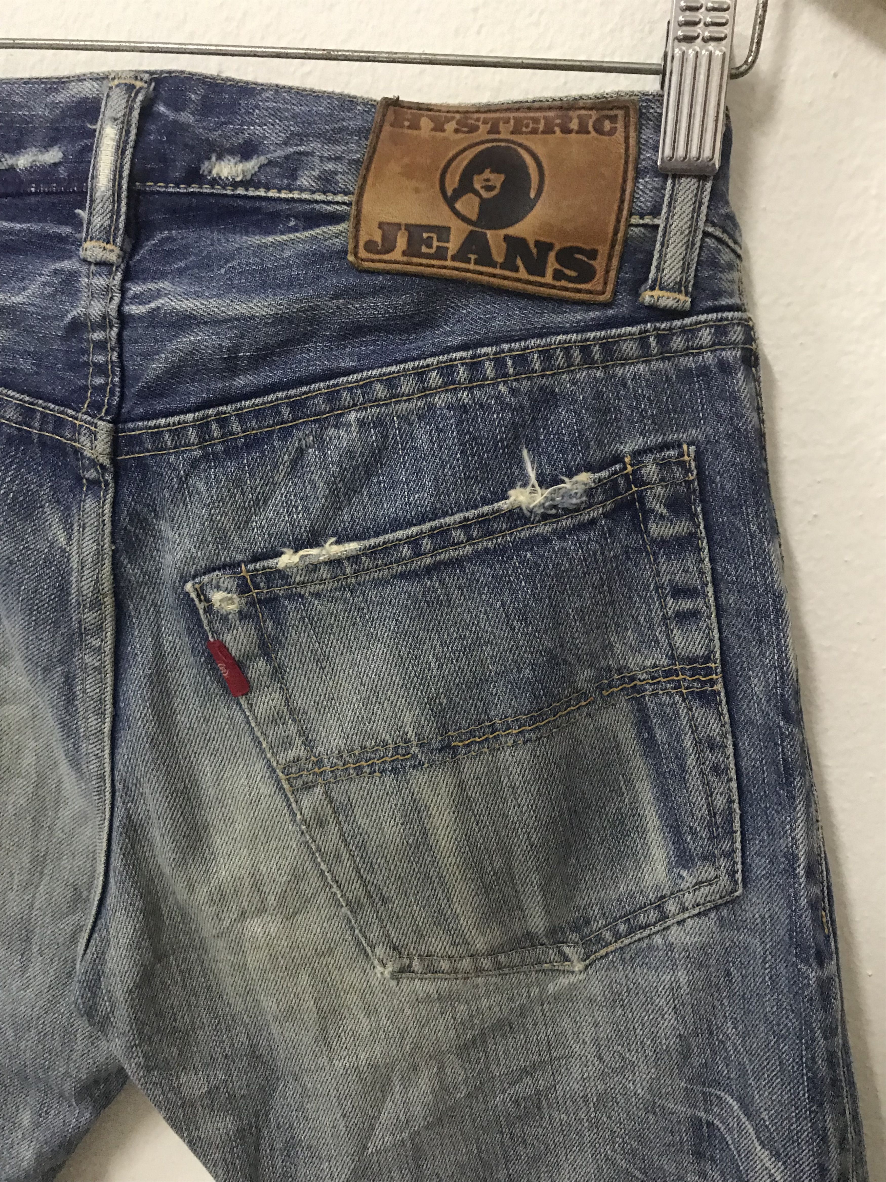Hysteric Glamour Vintage distressed hysteric glamour crop short selvedge jean Size 30" / US 8 / IT 44 - 15 Thumbnail