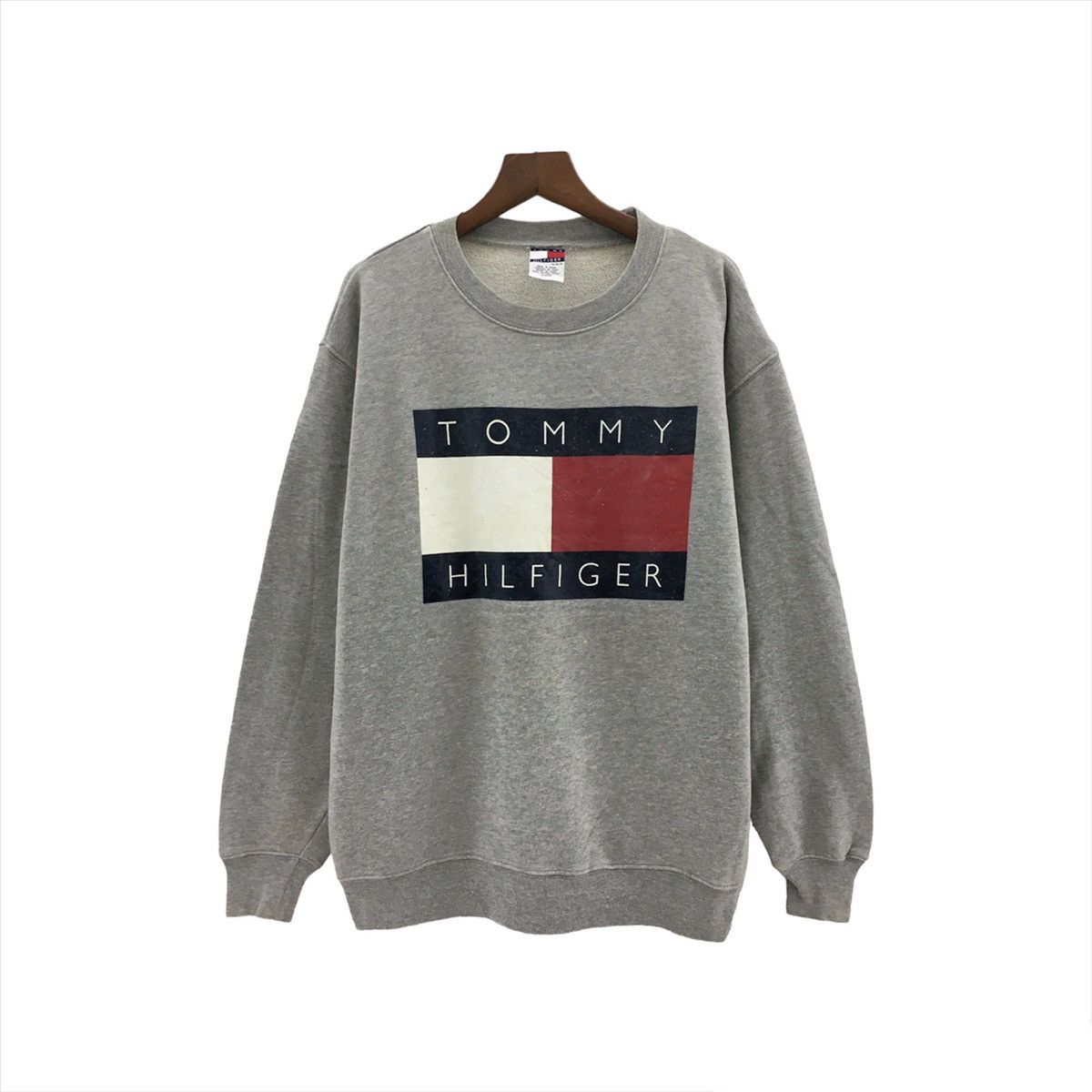 Vintage Tommy Hilfiger Big Logo Crewneck Sweatshirt Designer