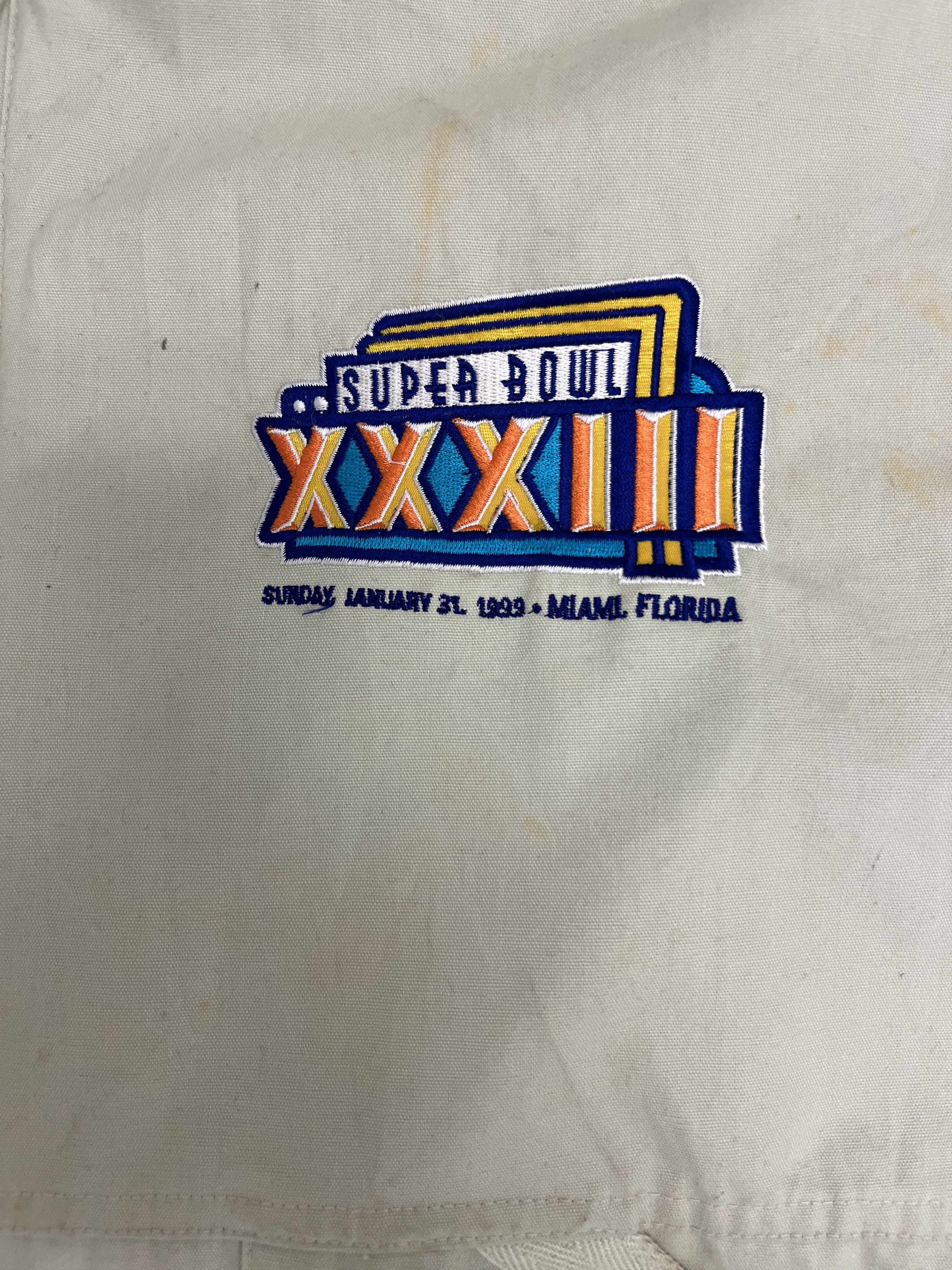 Pro Player × Vintage Super Bowl XXXIII Vintage Graphic Windbreaker Jacket Size US L / EU 52-54 / 3 - 2 Thumbnail