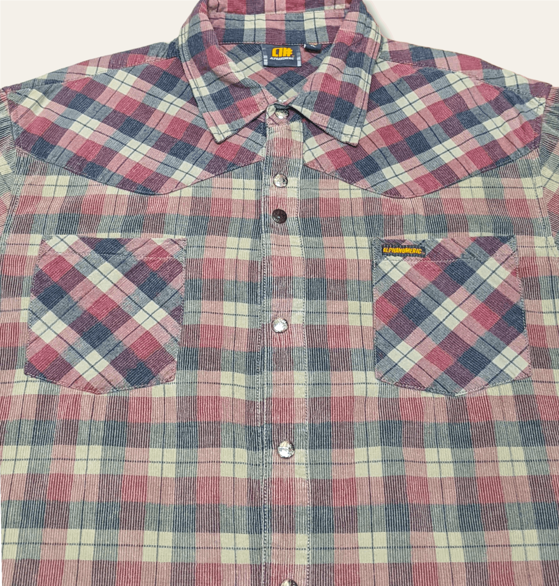 Alphanumeric × Vintage Vintage Alphanumeric Clothing Plaid Shirt Size US L / EU 52-54 / 3 - 3 Thumbnail