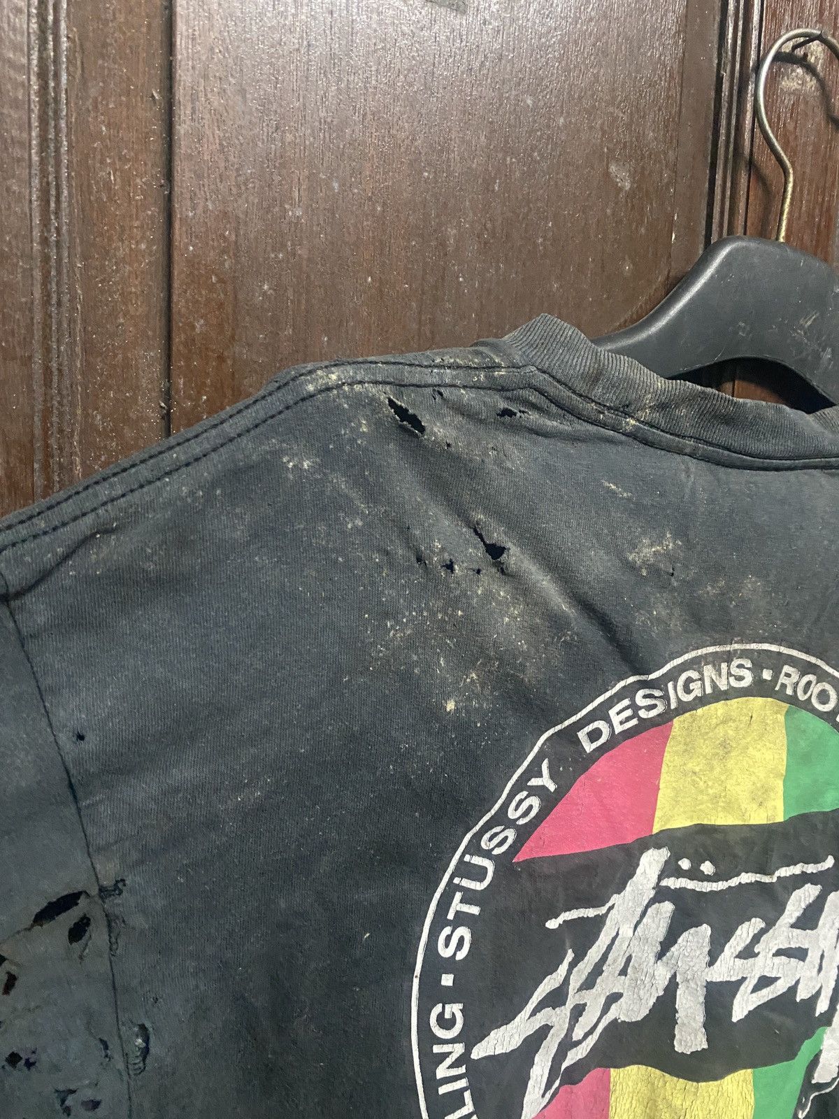 Stussy × Vintage VINTAGE STUSSY ROOT REGGAE DESTROY DISTRESSED DESIGN Size US L / EU 52-54 / 3 - 3 Thumbnail