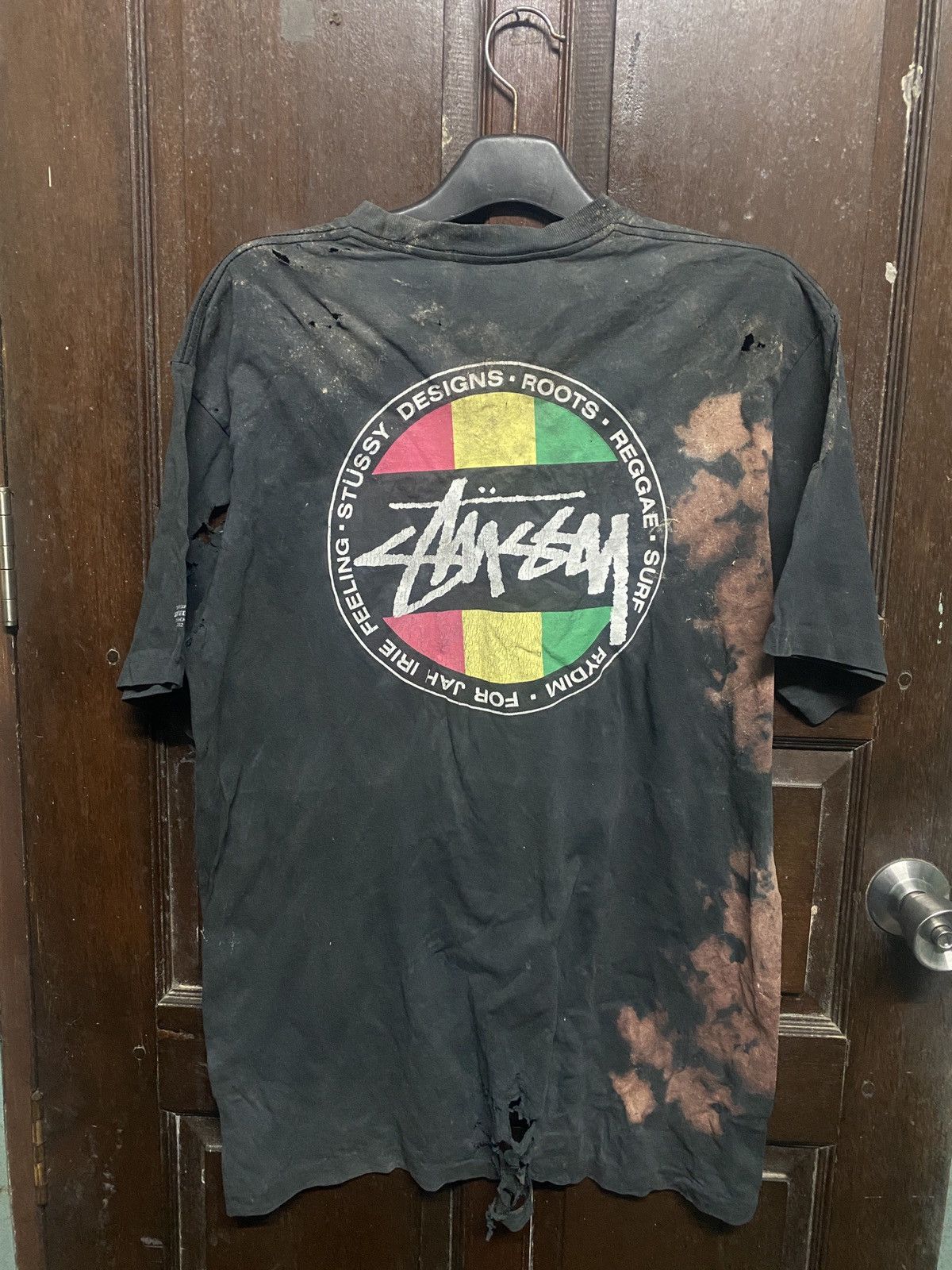 Stussy × Vintage VINTAGE STUSSY ROOT REGGAE DESTROY DISTRESSED DESIGN Size US L / EU 52-54 / 3 - 1 Thumbnail