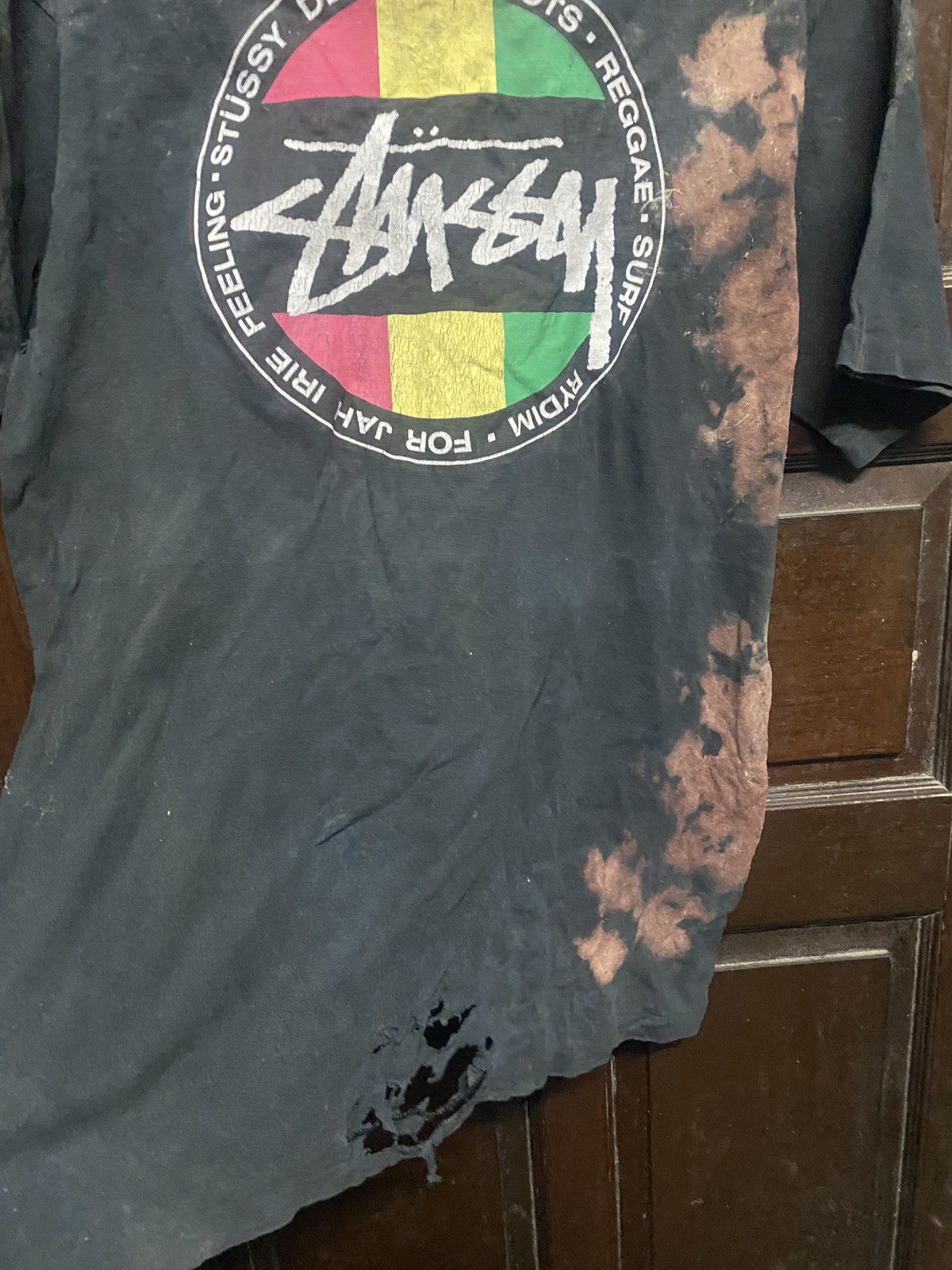 Stussy × Vintage VINTAGE STUSSY ROOT REGGAE DESTROY DISTRESSED DESIGN Size US L / EU 52-54 / 3 - 2 Thumbnail