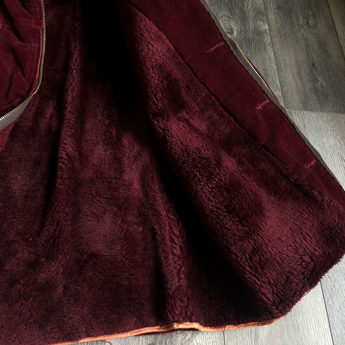 Vintage Vintage 1970s The Shining Sears Corduroy Zip Jacket Maroon Size US L / EU 52-54 / 3 - 6 Thumbnail