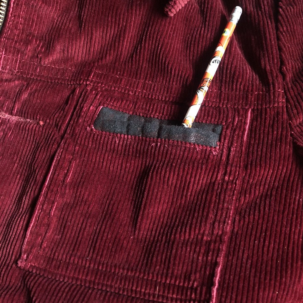 Vintage Vintage 1970s The Shining Sears Corduroy Zip Jacket Maroon Size US L / EU 52-54 / 3 - 10 Thumbnail