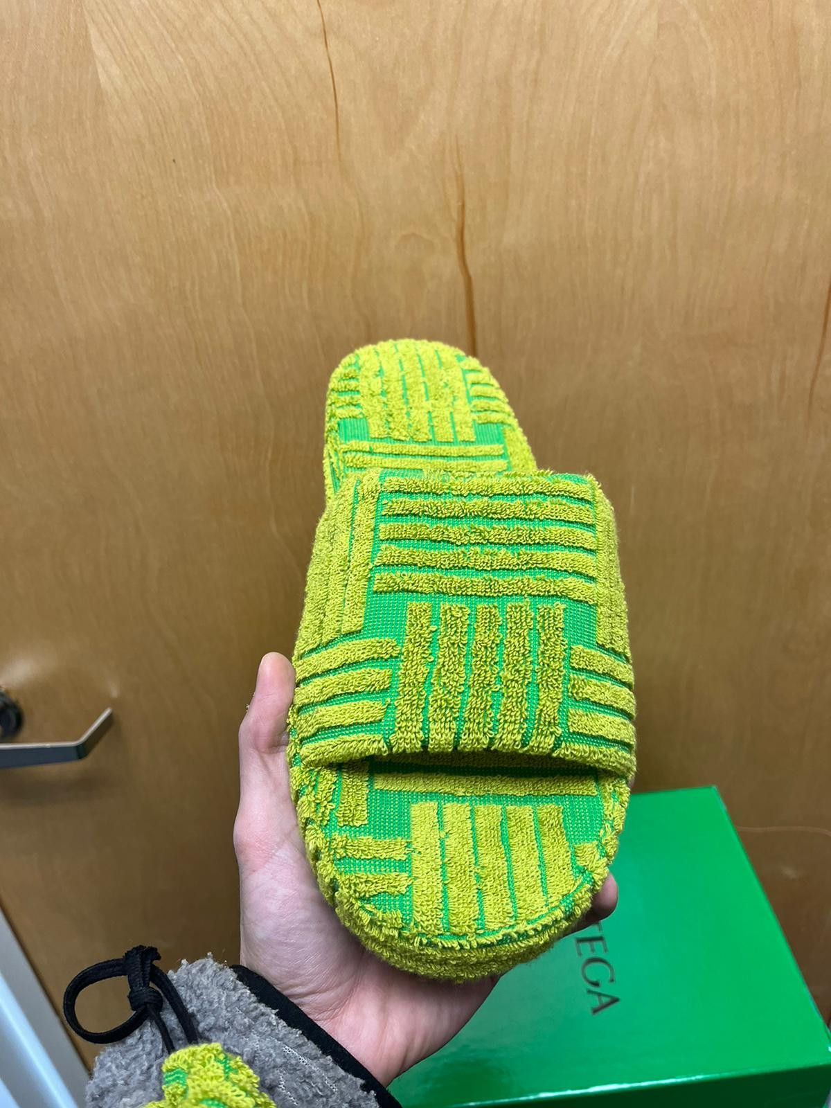 Bottega Veneta o1rshd1 Q:1 / Resort Sandal in Intrecciato Jacquard Parakeet Size US 8 / EU 41 - 11 Thumbnail