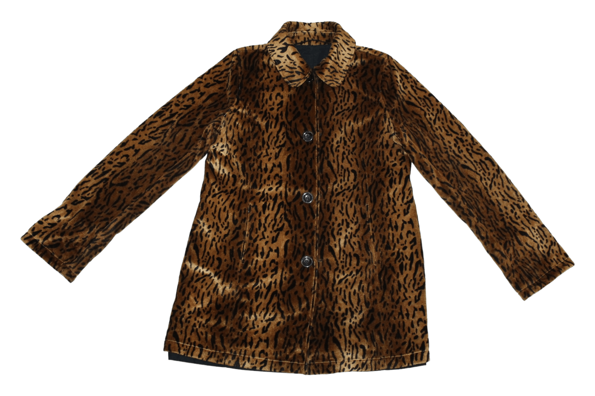 Japanese Brand 💥RARE💥 Dennis Basso Animal Print Faux Fur Reversible Coat Size S / US 4 / IT 40 - 4 Thumbnail
