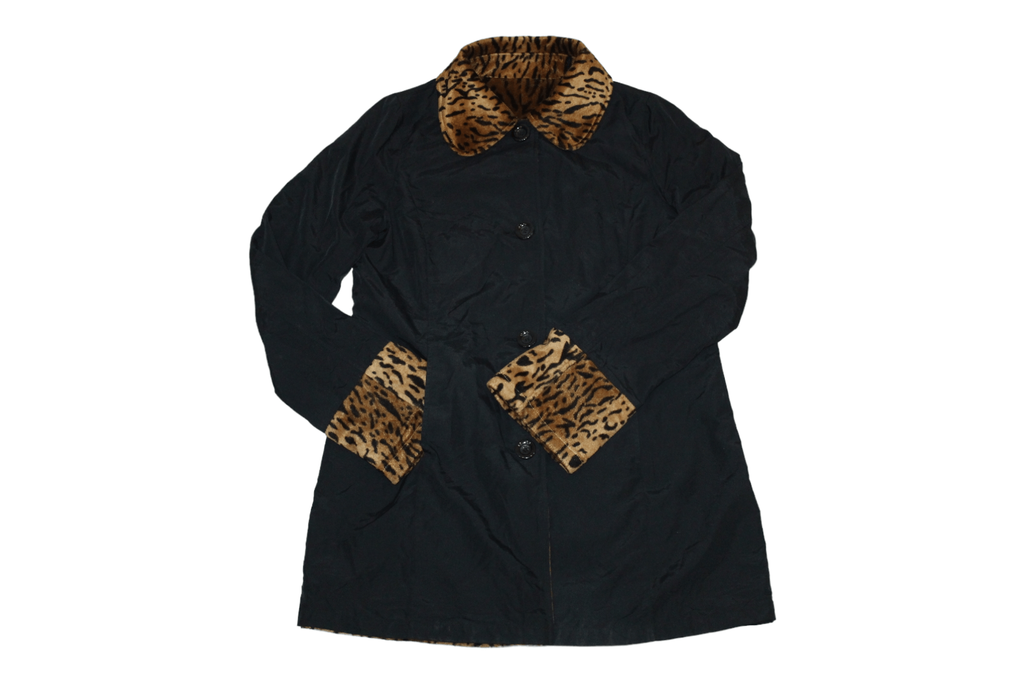 Japanese Brand 💥RARE💥 Dennis Basso Animal Print Faux Fur Reversible Coat Size S / US 4 / IT 40 - 2 Thumbnail
