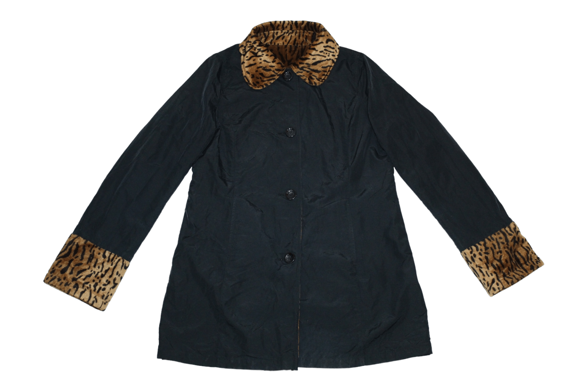 Japanese Brand 💥RARE💥 Dennis Basso Animal Print Faux Fur Reversible Coat Size S / US 4 / IT 40 - 3 Thumbnail